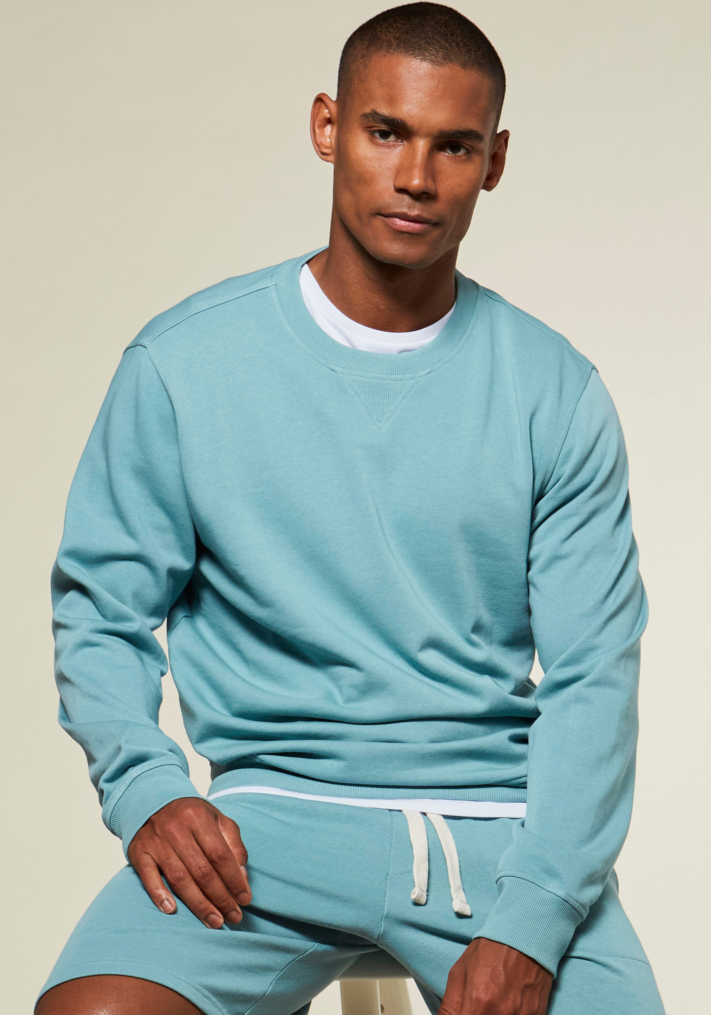 KangaROOS Sweatshirt "mit Rundhalsausschnitt" mit coolem Rippeinsatz am Aus günstig online kaufen