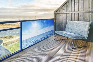 MuchoWow Balkonsichtschutz Meer - Sonne - Himmel (1-St) Balkonbanner, Sichtschutz für den Balkon, Robustes und wetterfest