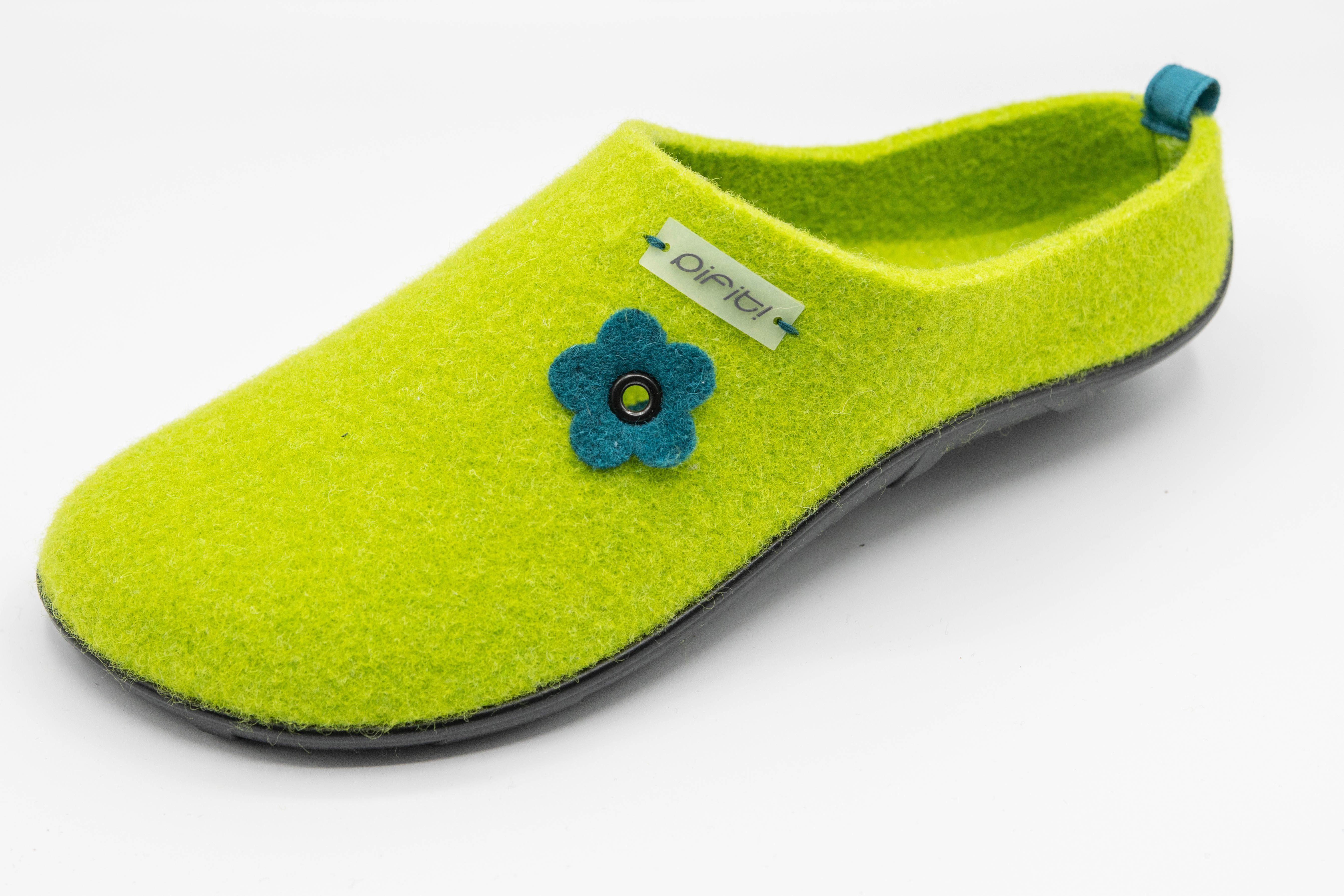 pifit! Pantoffel mit Barfußgefühl, "seasonal", 32102-1, Wollfilz Barfußschuh leichtfüßig durch den Frühling