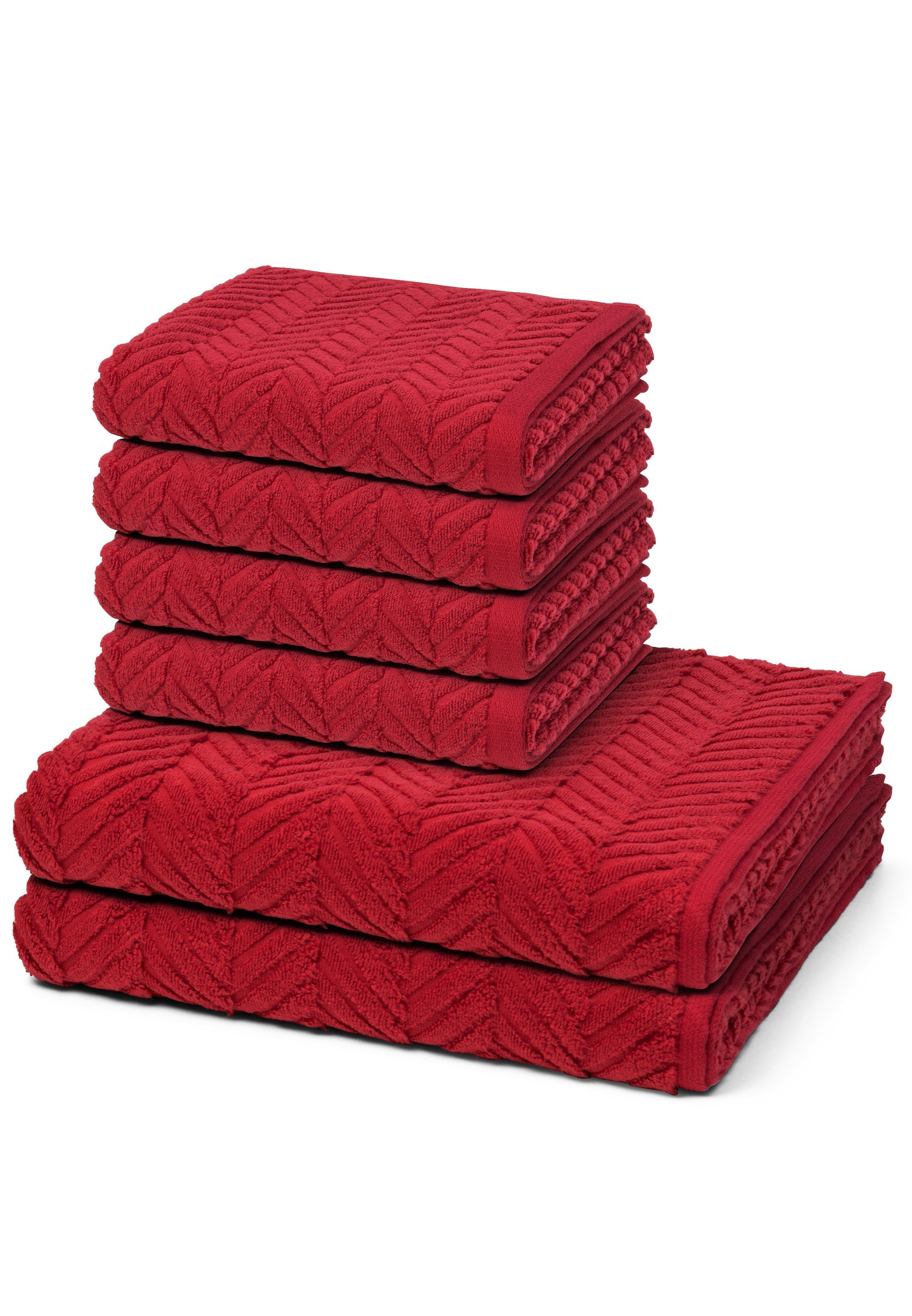 ROSS Handtuch Set Sensual Skin, Walkfrottee, (Spar-Set, 6-tlg), 4 X Handtuch 2 X Duschtuch im Set - Baumwolle - Schnelltrocknend