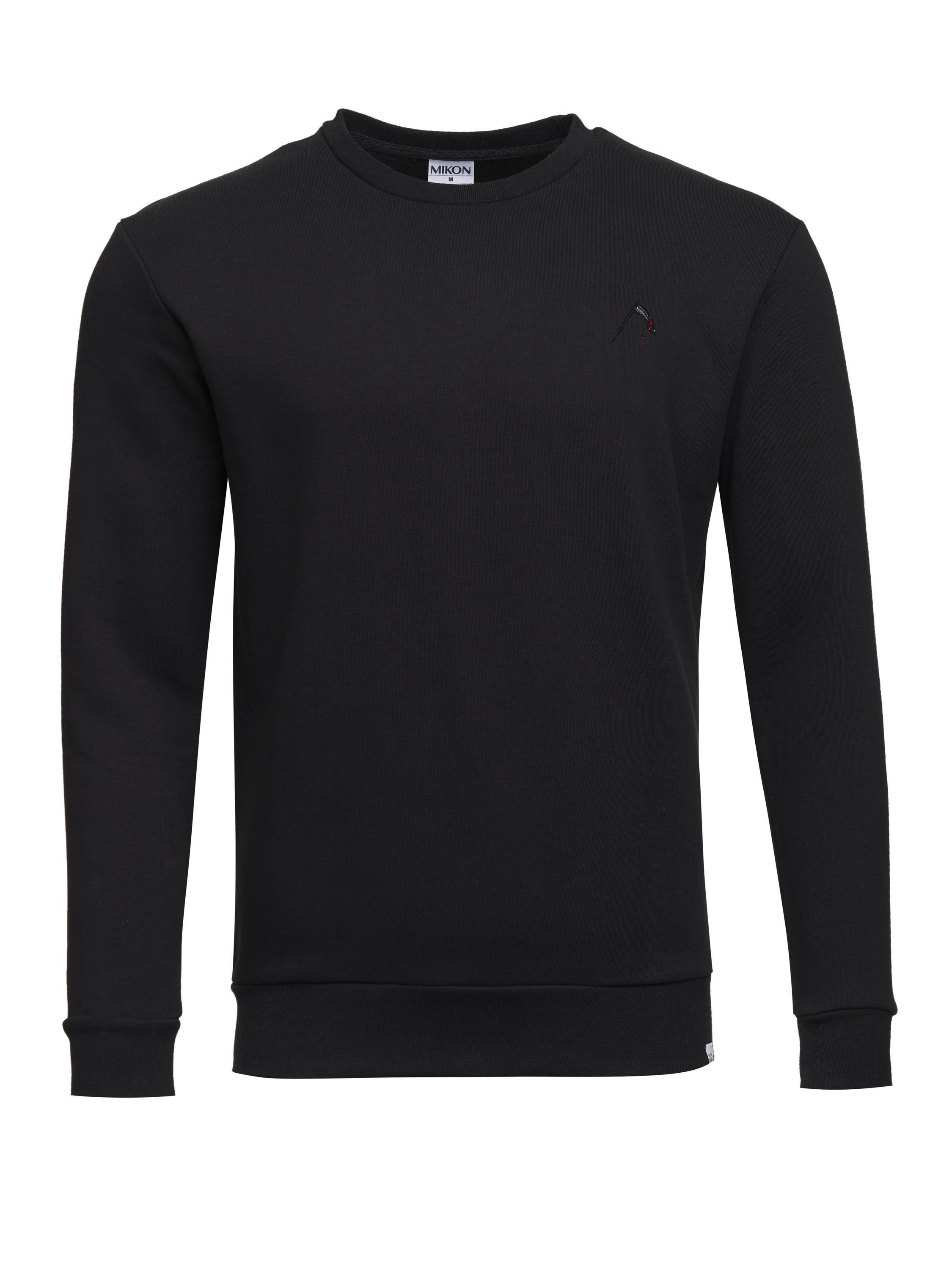Sweatshirt MIKON GOTS Sense schwarz-black zertifizierte Bio-Baumwolle