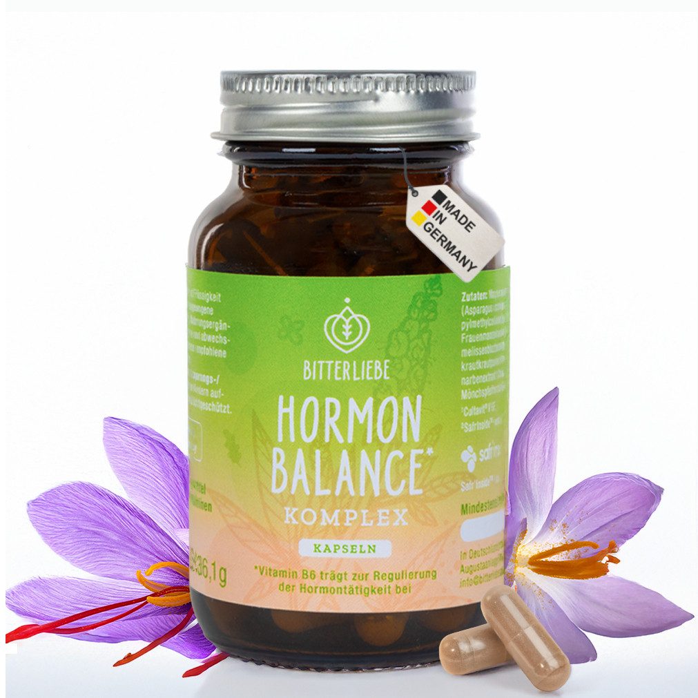 BitterLIebe - Hormon Balance Frauen Komplex - Hormone für Damen - mit Inositol - Kapseln