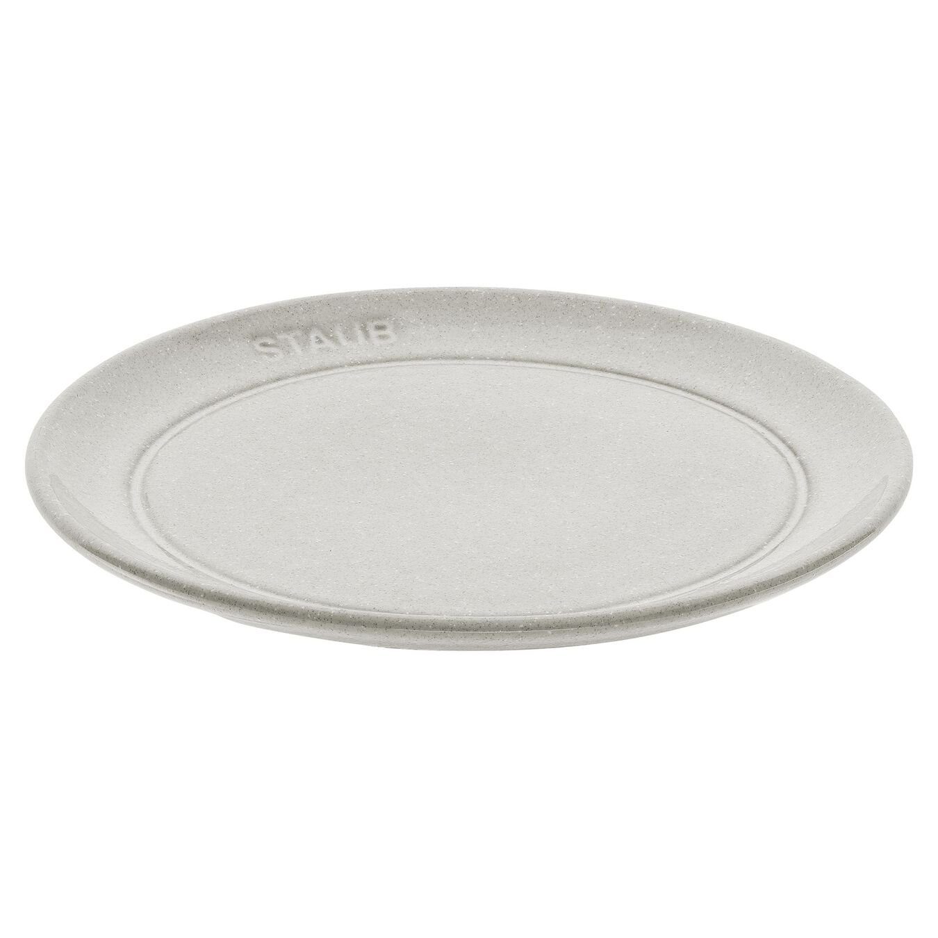 Teller Staub 6 er Set Dining Line Тарелки flach 26 cm, Keramik, Weisser Trüffel, (6 St)