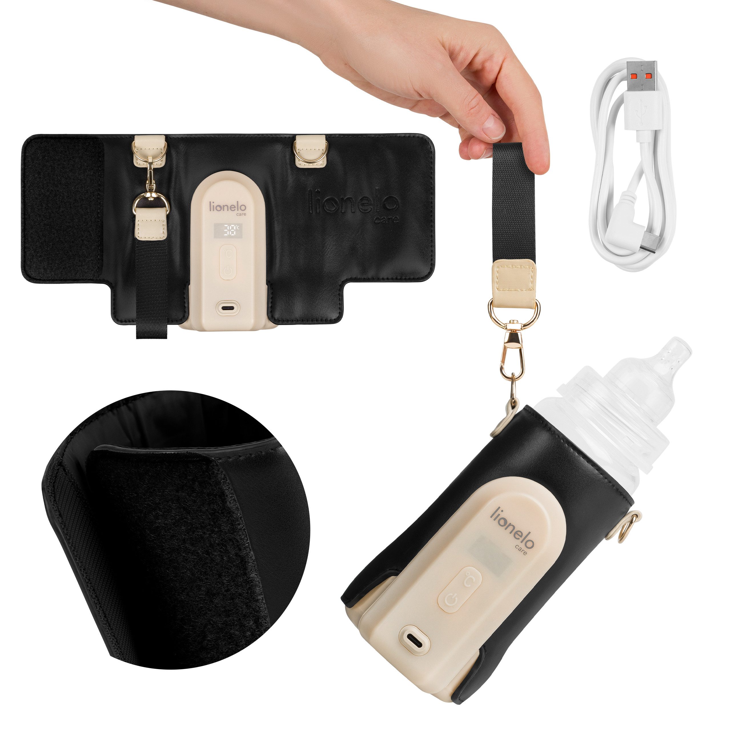 lionelo Подогреватели детских бутылочек THERMUP GO EVO, USB-C/4500mAh/9 Std. Betrieb