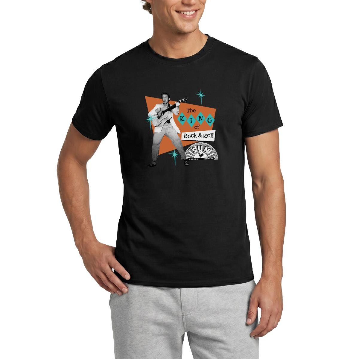 Spreadshirt T-Shirt Elvis Presley The King Of Rock & Roll Männer T-Shirt (1-tlg)