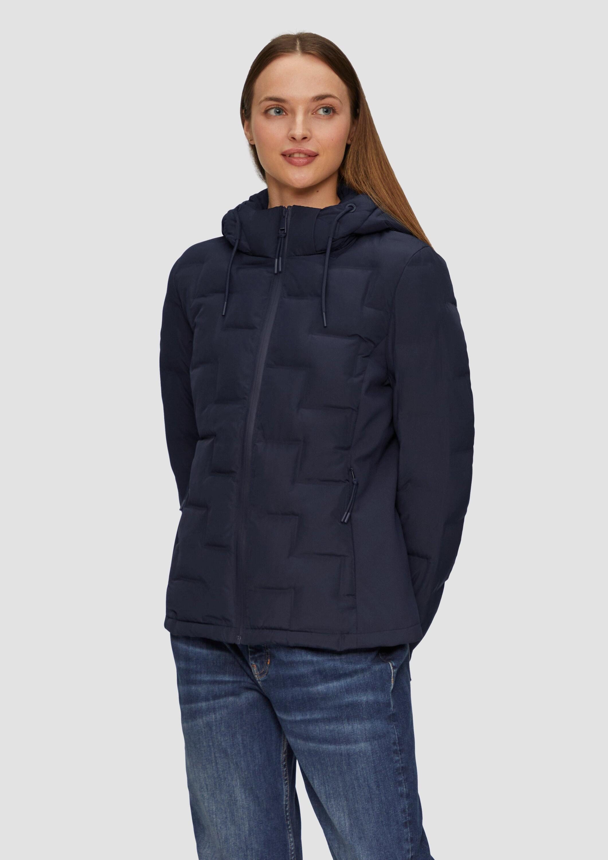 s.Oliver Winterjacke Outdoor-Jacke Leicht wattierte Jacke im Fabricmix mit Prägung