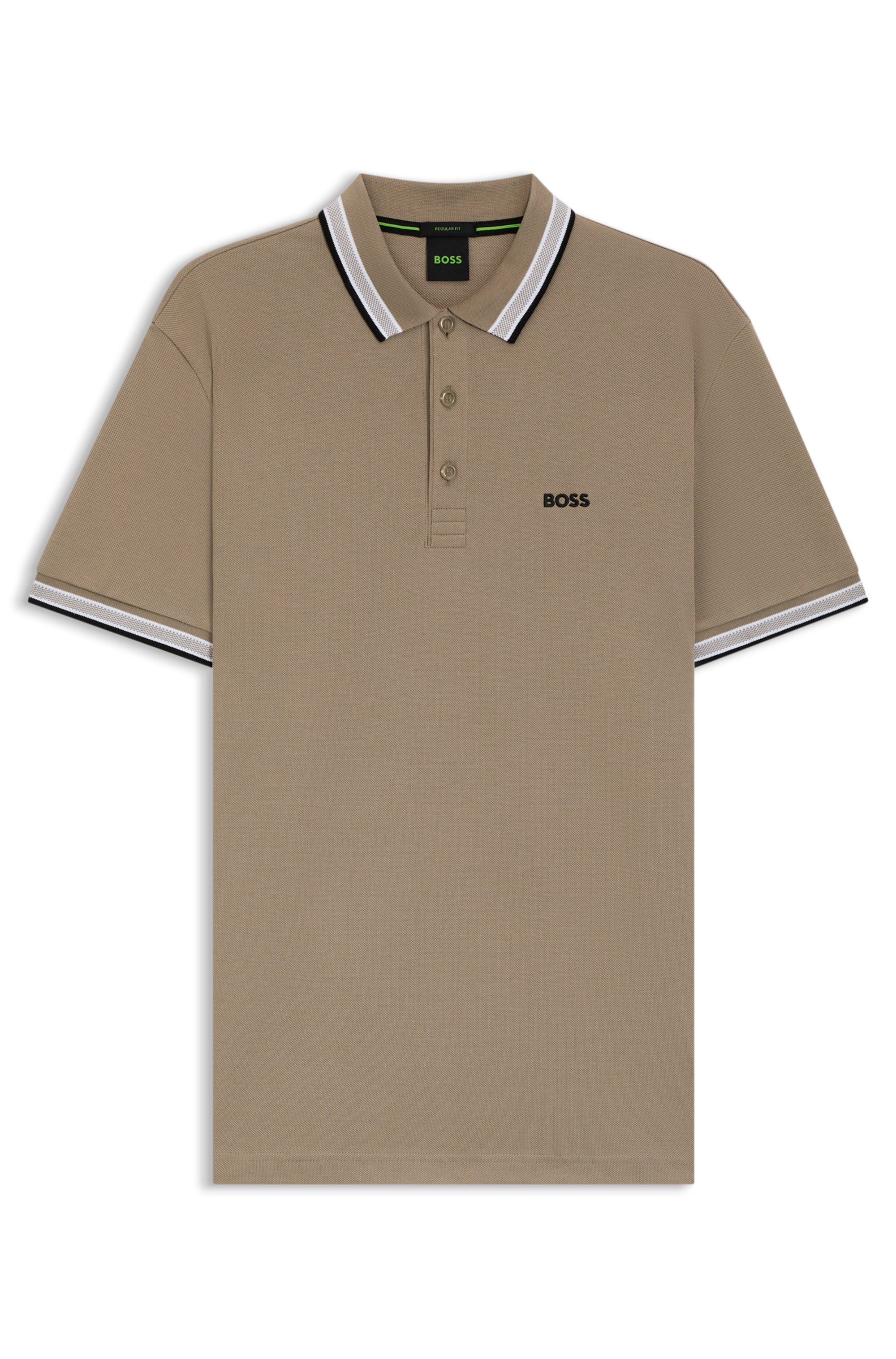 BOSS GREEN Poloshirt Paddy Regular Fit atmungsaktive Piqué-Webstruktur, Flachstrickkragen, gerader Schnitt – Bild 5 von 5