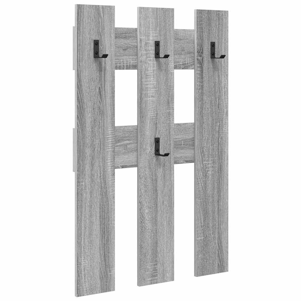 vidaXL Regal Wandmontierter Kleiderständer Grau Sonoma günstig online kaufen