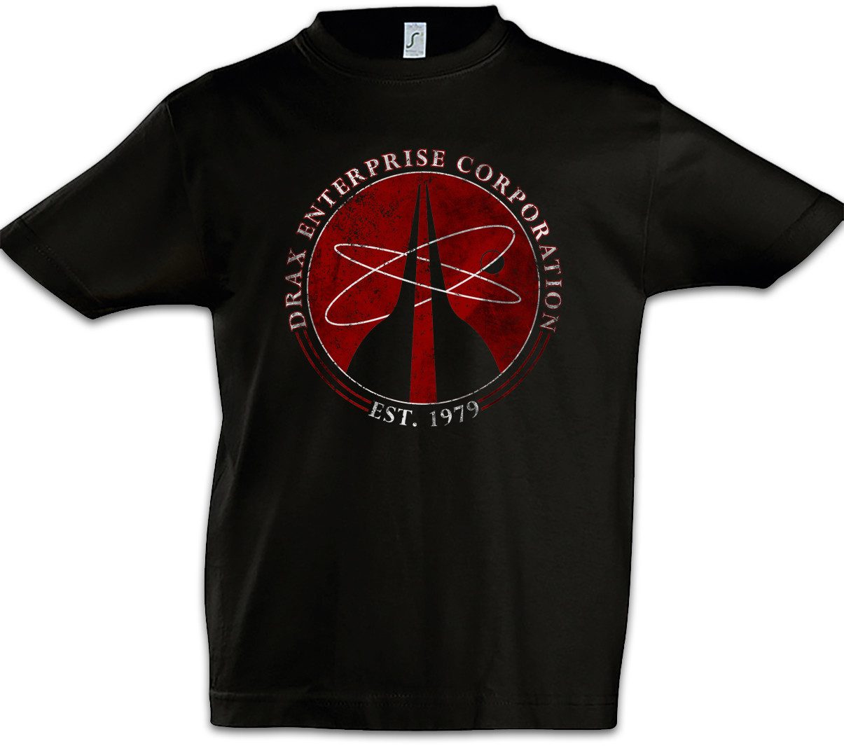 Print-Shirt Drax Enterprise Corporation I Kinder T-Shirt James Fleming Hugo Bond