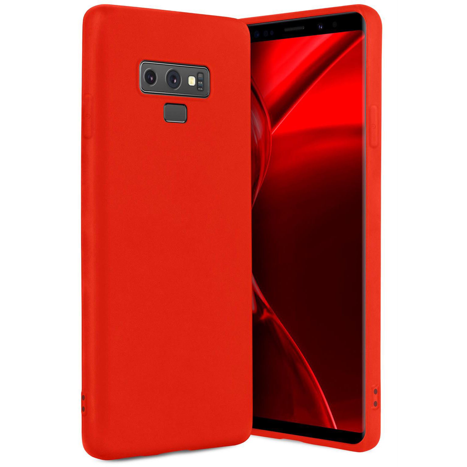 ONEFLOW Handyhülle für Samsung Galaxy Note 9 Hülle Dünn SlimShield Pro Rot 6,4 Zoll, Backcover TPU Case Handyhülle minimalistisch Schutzhülle Erhöhter Rand