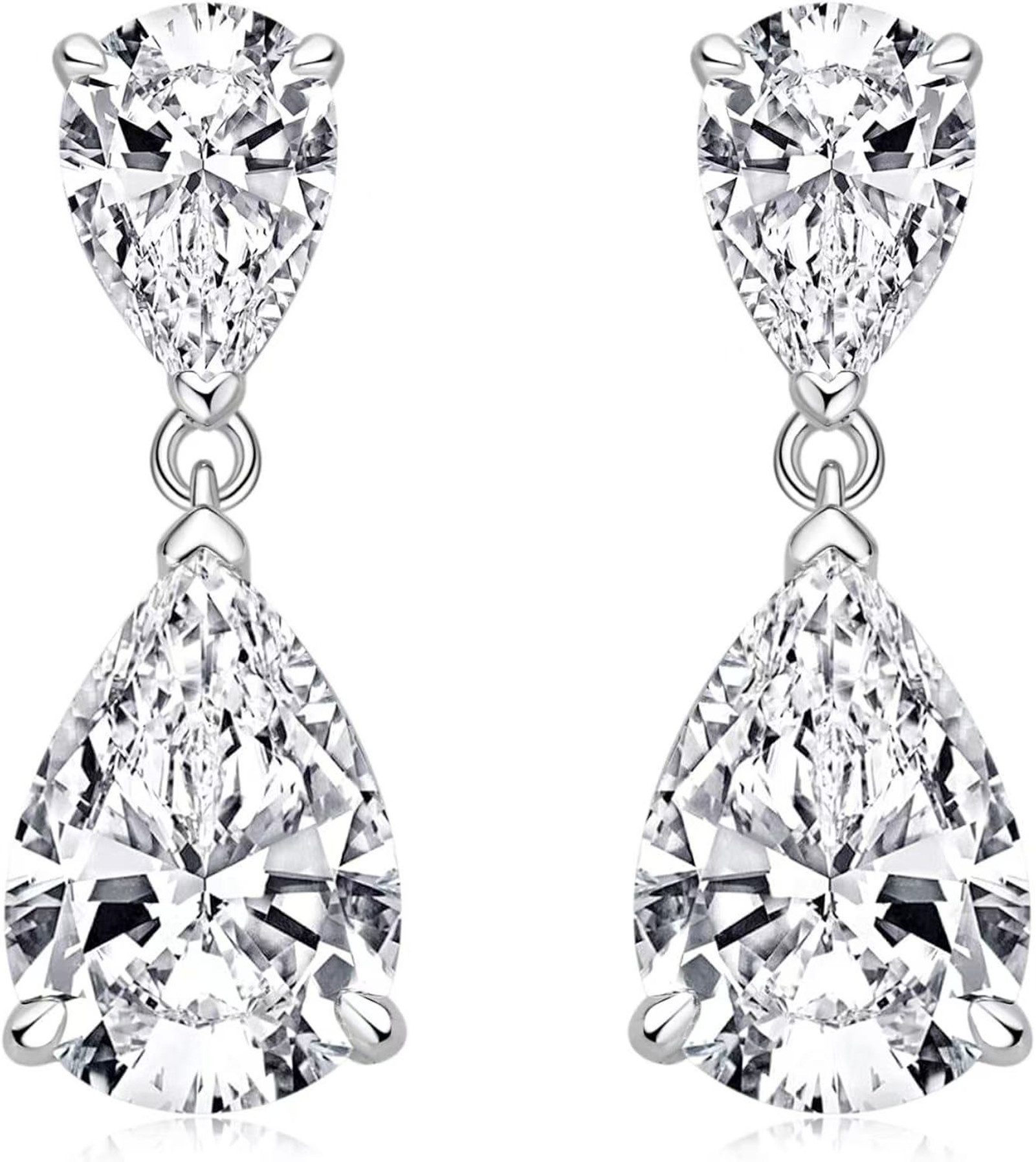 Jumpeak Paar Ohrstecker Einzelner Diamant0,5–1ct,D,VS1,2EX,Diamantohrringe für Damen, Kommunion geschenk mädchen,Damen geschenk,Geschenk tochter