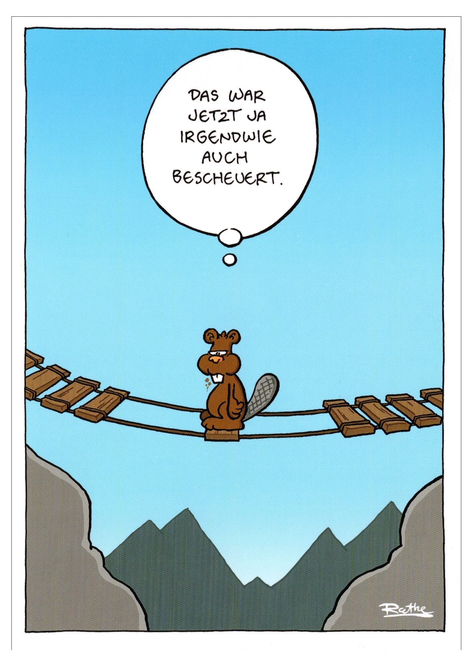 Postkarte Cartoon-Postkarte Ralph Ruthe "Das war jetzt ja irgendwie auch be ..."