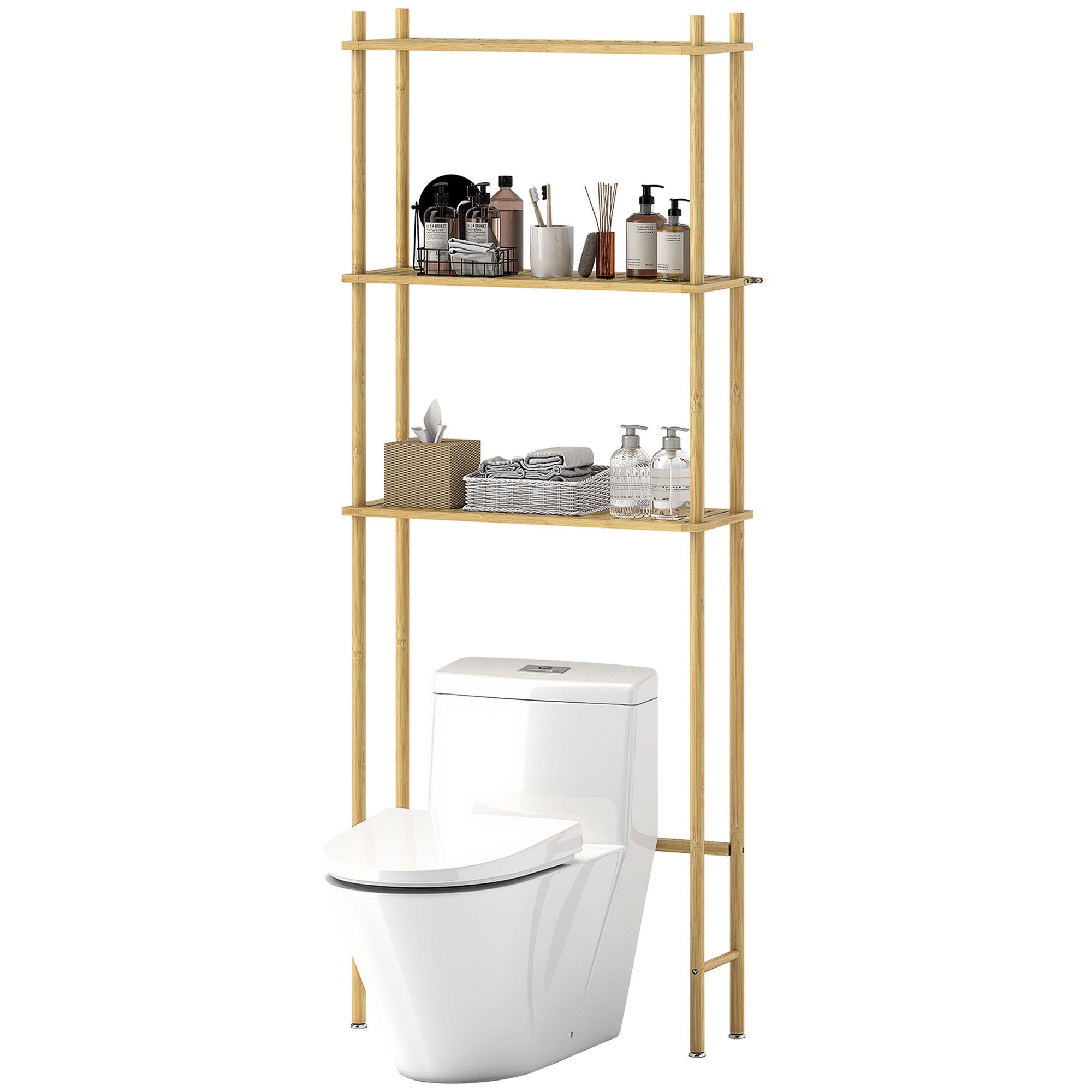 furnicato Badregal Toilettenregal 3 Ebenen Badezimmerregal, günstig online kaufen