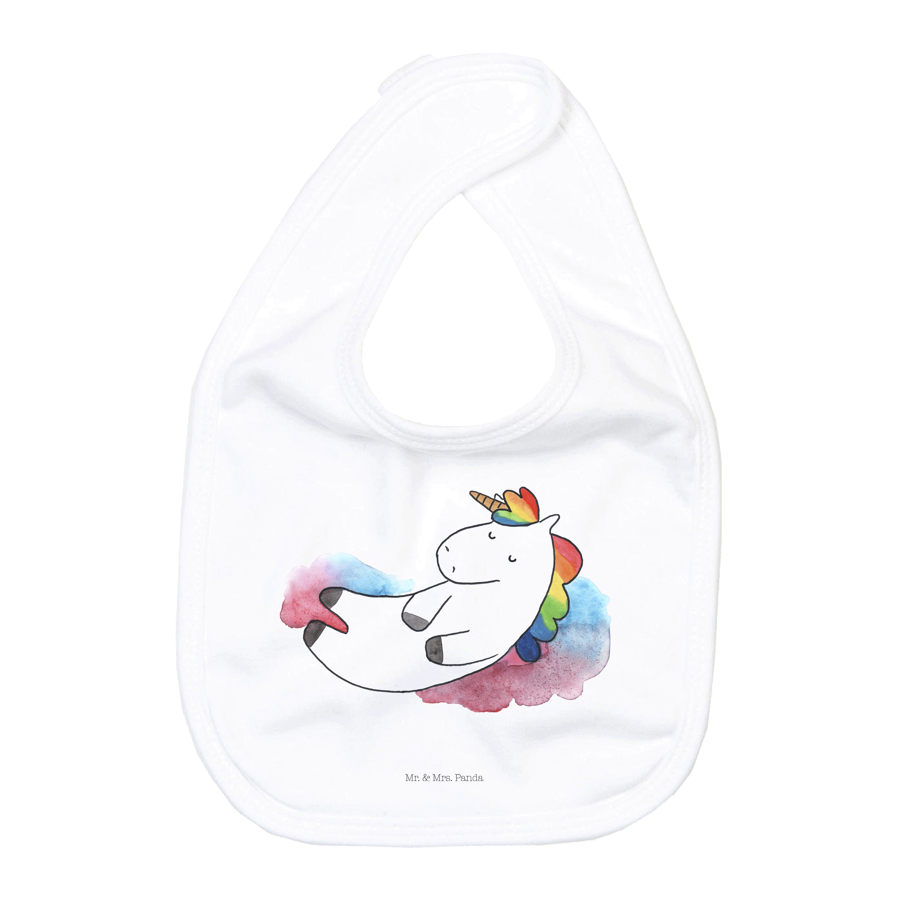 Tragetuch Einhorn Wolke 7 - Weiß - Geschenk, Klettlätzchen, Unicorn, Babyaussta