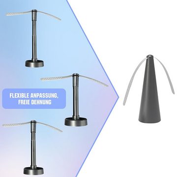 PFCTART Handventilator Wiederaufladbarer Fliegenschutz-Ventilator für den Innenbereich, mit geräuschloser Klinge Einziehbarer Insektenschutz-Ventilator