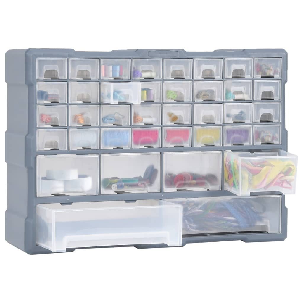 vidaXL Werkzeugkoffer 38 Schubladen Multi-Schubladen-Organizer mit 40 Schubladen 52x16x37,5