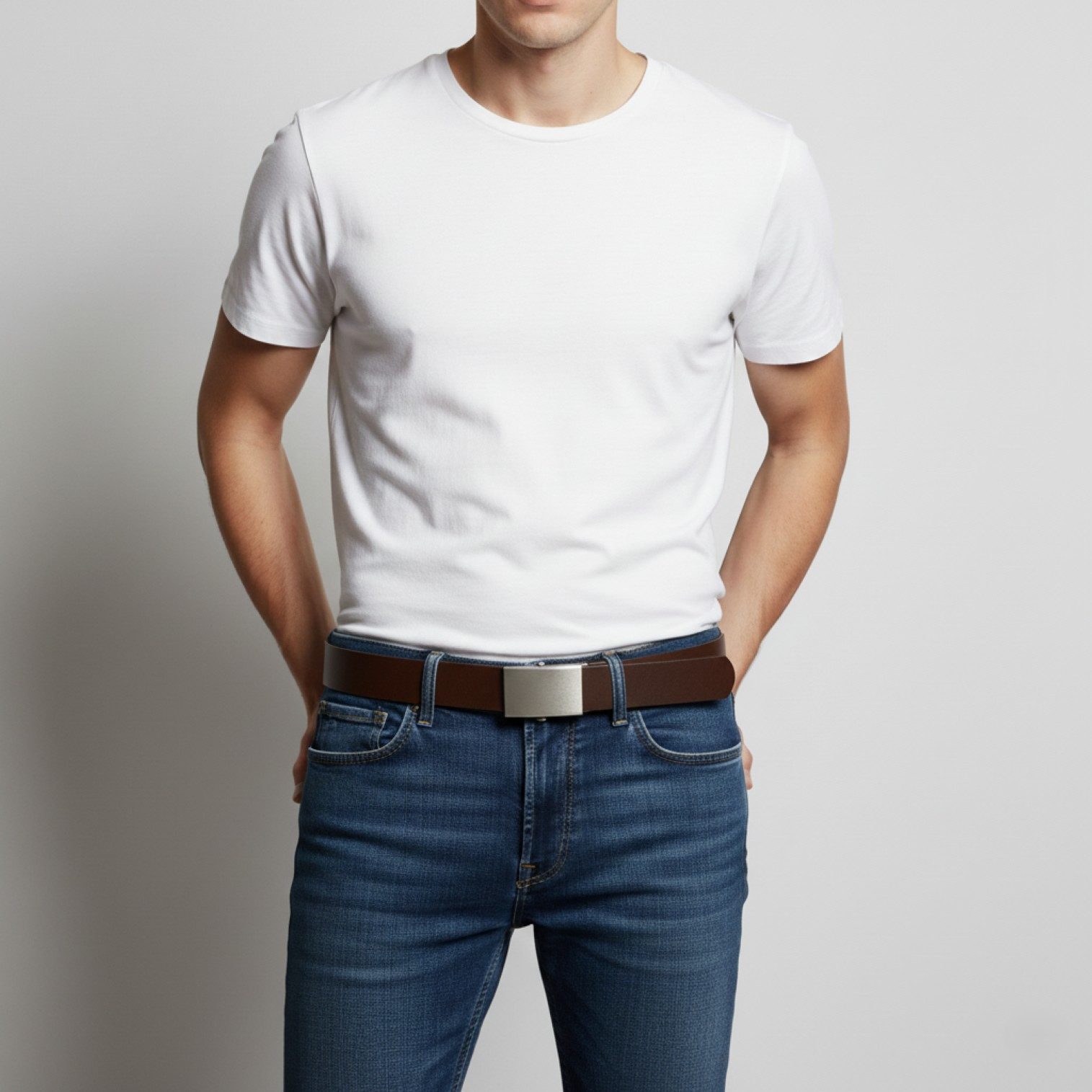 FRONHOFER Hüftgürtel 18442 (1-St) 4 cm breiter Ledergürtel, stufenlos verst günstig online kaufen