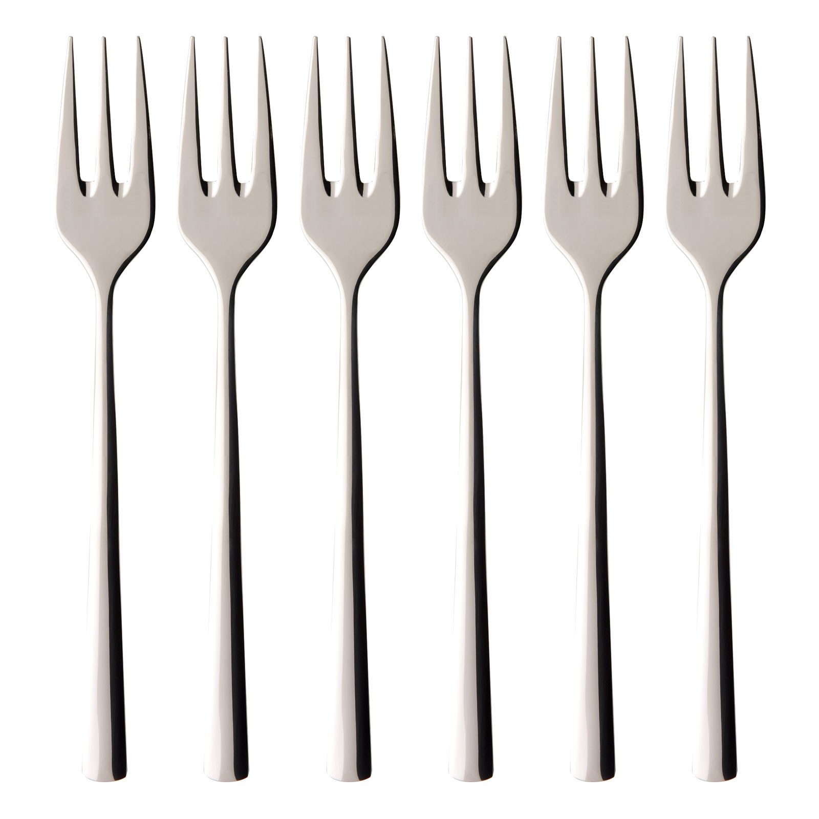 Villeroy & Boch Besteck-Set Piemont Kuchengabel Set 6tlg (6-tlg), 6 Personen, Edelstahl