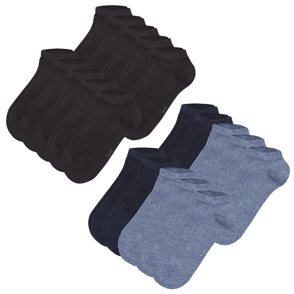 Sneakersocken Multipack Camano aus 10er Red (10-Paar) Sneaker 10er 15er Baumwollmix im Unisex 20er Pack