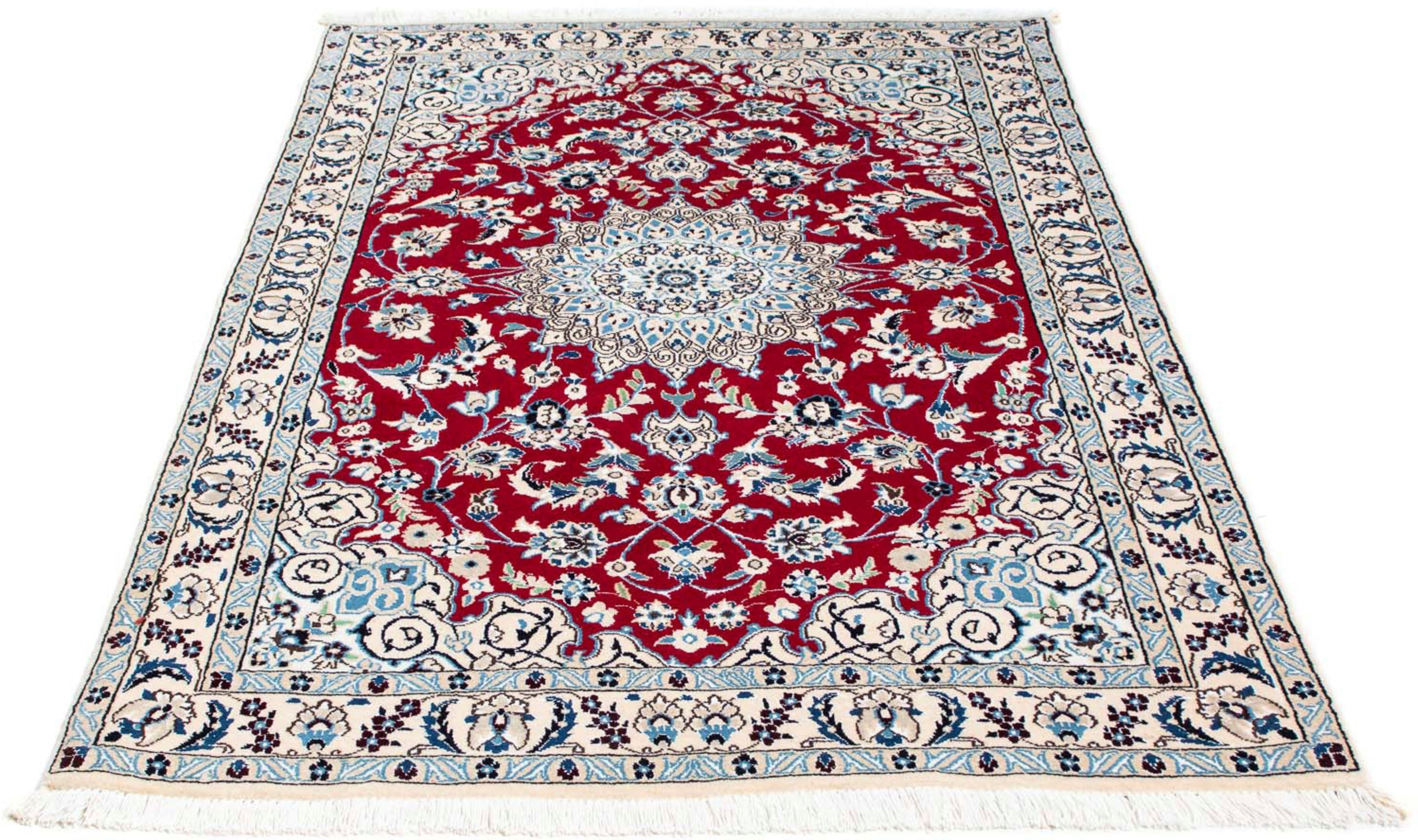 Orientteppich Perser - Nain - Royal - 173 x 110 cm - dunkelrot, morgenland, rechteckig, Höhe: 10 mm, Wohnzimmer, Handgeknüpft, Einzelstück mit Zertifikat