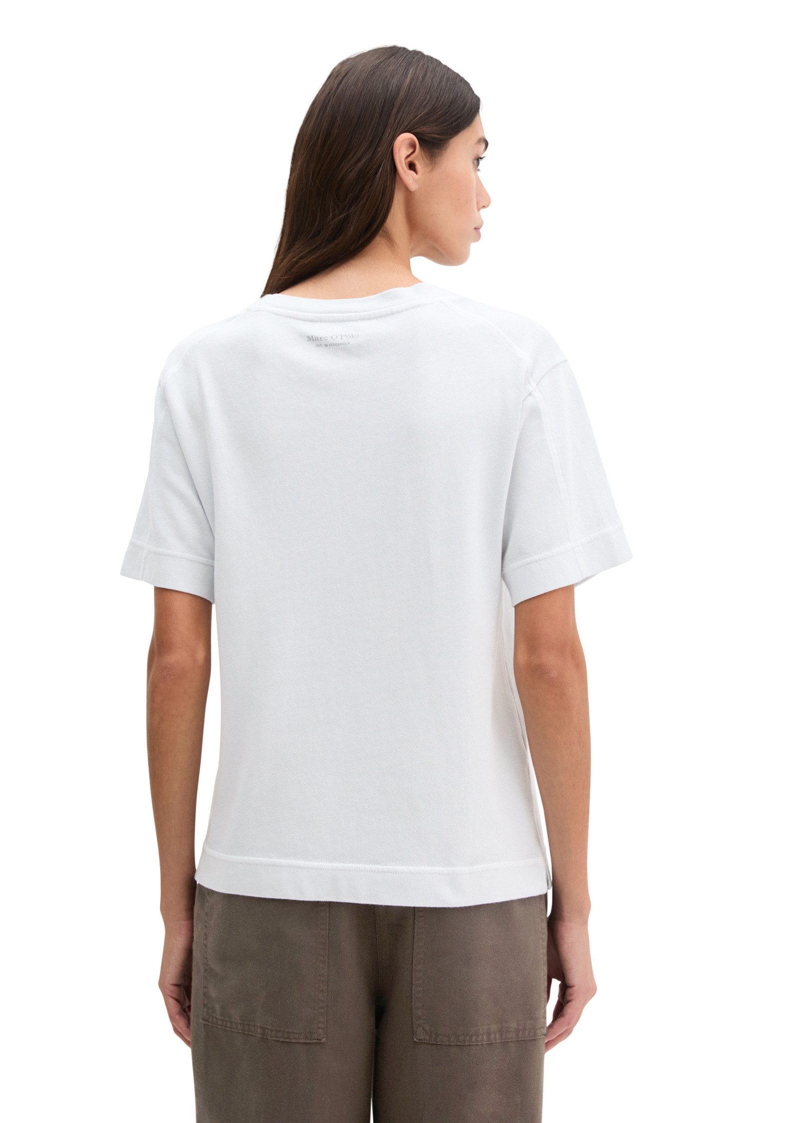 Marc O'Polo T-Shirt mit aufgesetzter Satin-Tasche