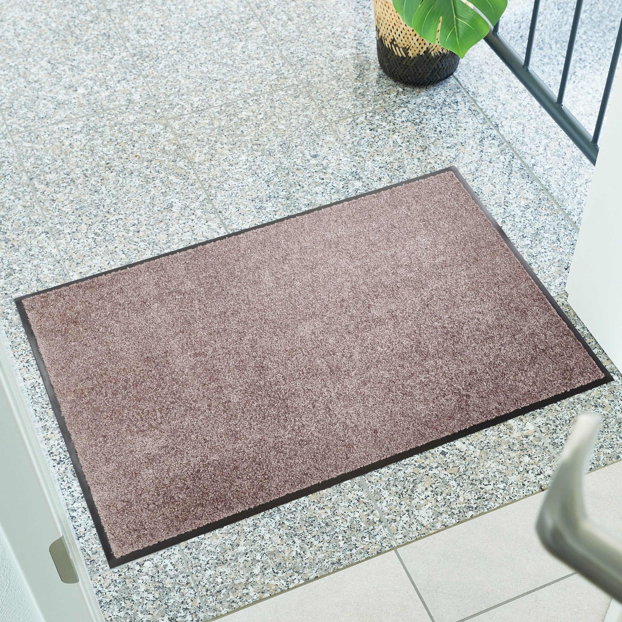 Andiamo Fußmatte Super Wash & Clean, Made in Belgium, rechteckig, Höhe: 7 mm, Schmutzfangmatte, Uni Farben, rutschhemmend, waschbar