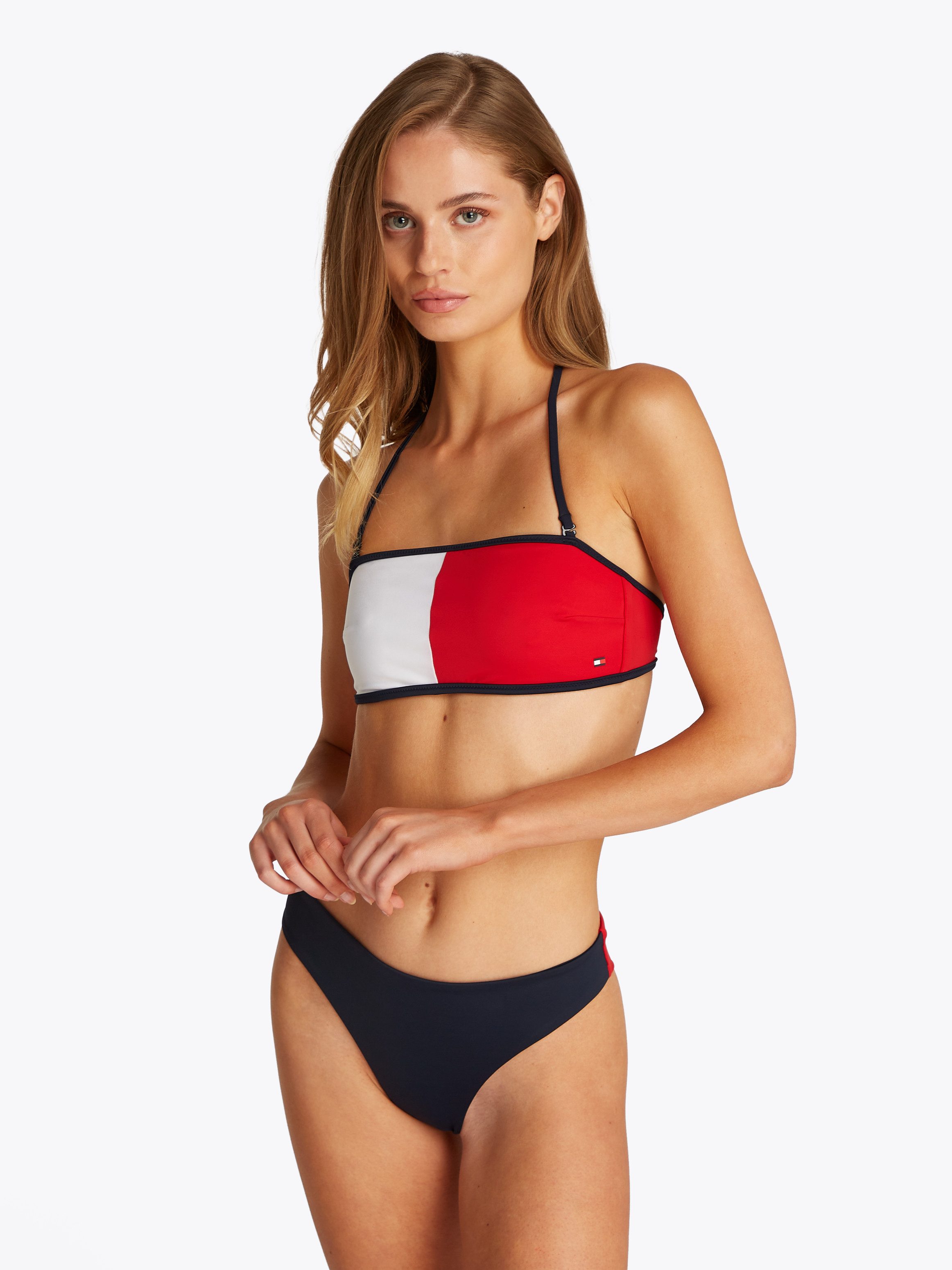 Tommy Hilfiger Swimwear Bandeau-Bikini-Top BANDEAU, in Color-Block-Optik, m günstig online kaufen