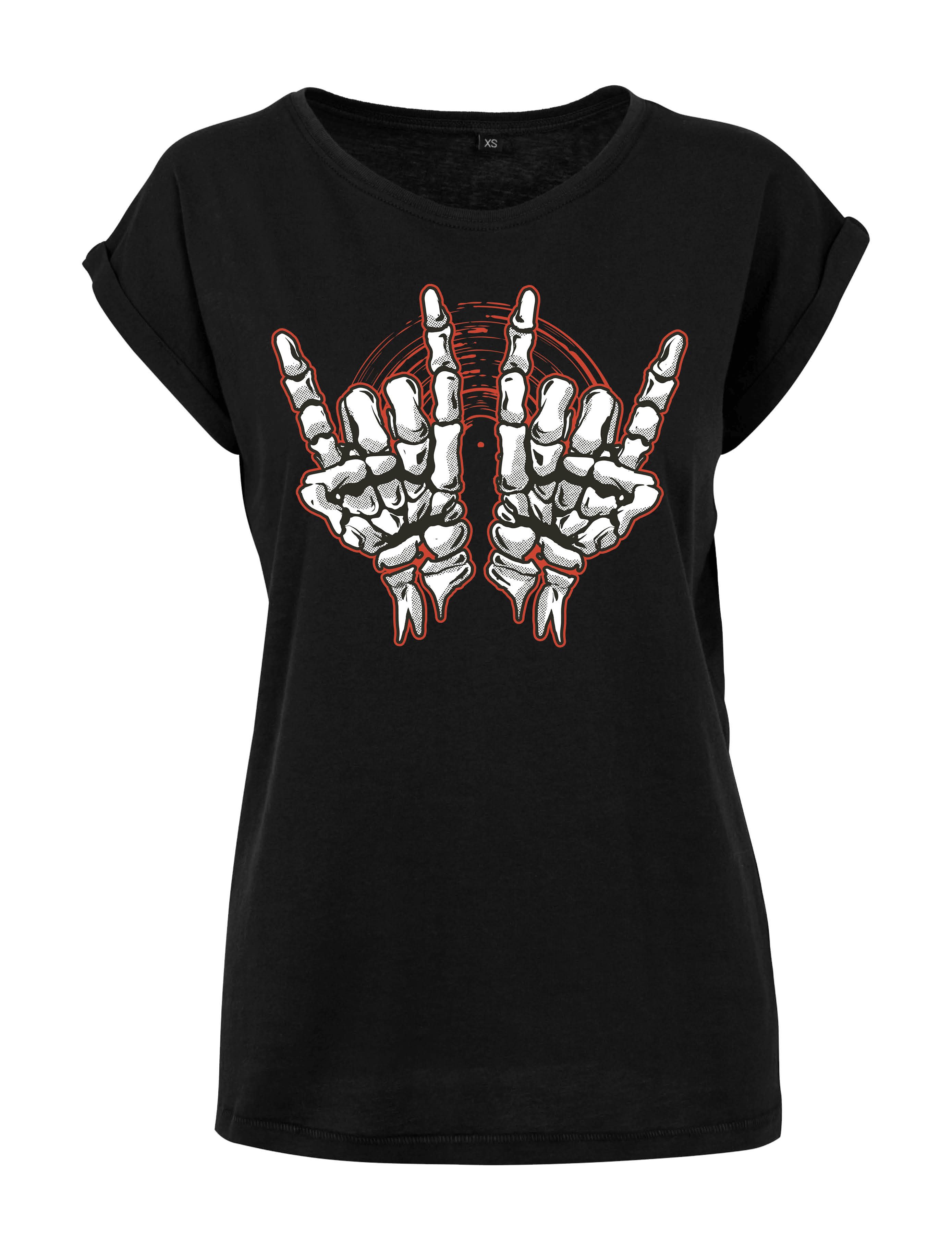 Youth Designz Print-Shirt "Skelett Hand Rock" günstig online kaufen