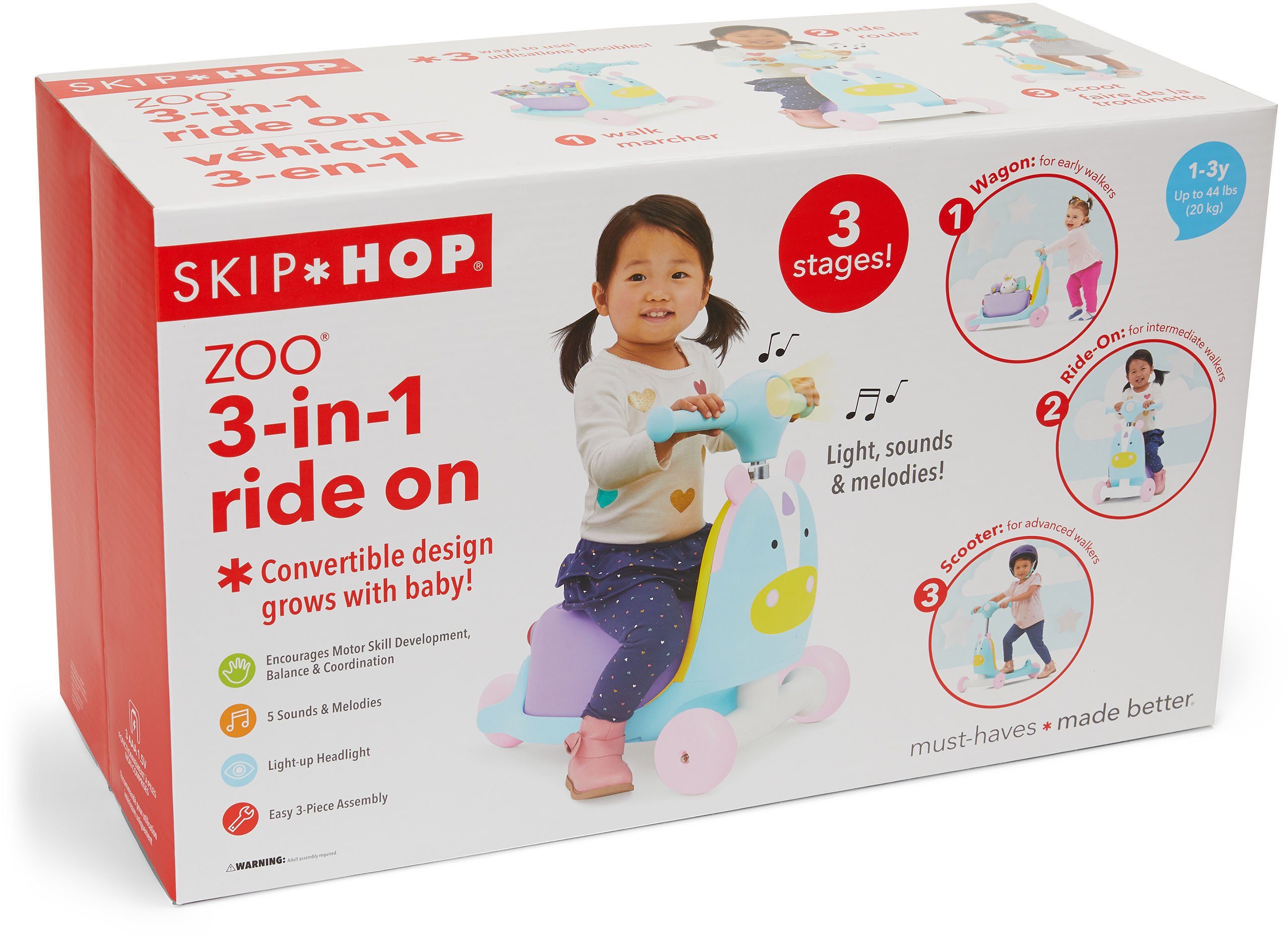 Skip Roller 3-in-1 Hop Einhorn Lauflernhilfe