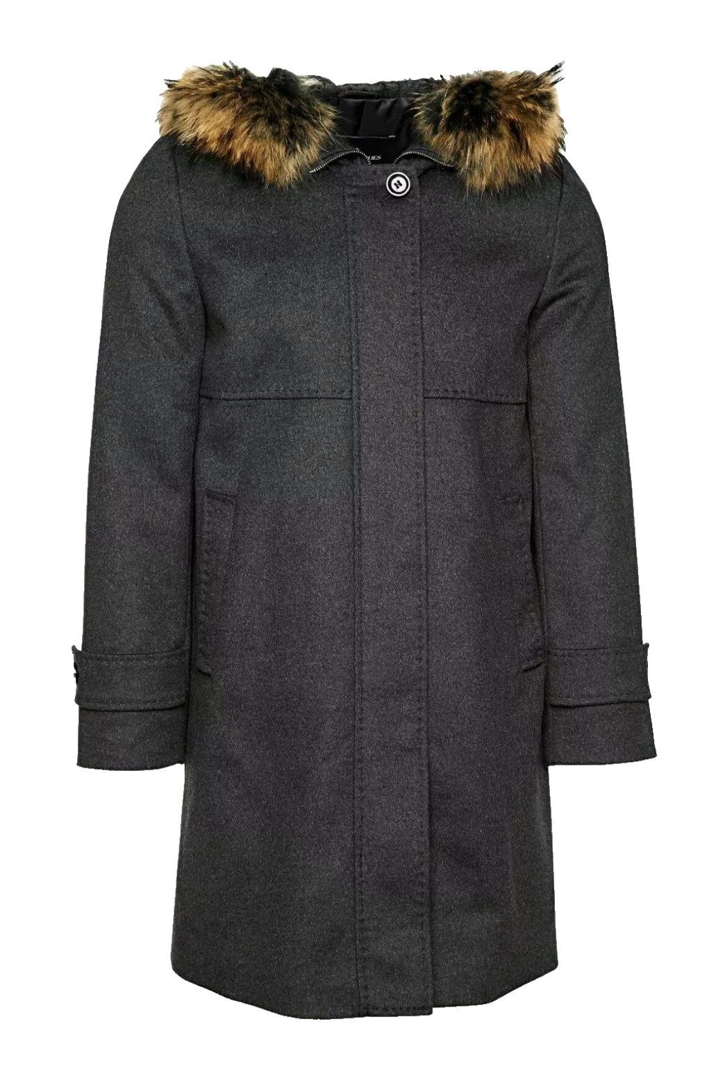 SAINT JACQUES Kurzmantel Damen Wollmantel Mantel mit Kapuze Made in Europe Hochwertiger Woll-Kaschmir-Mantel in klassischer Silhouette