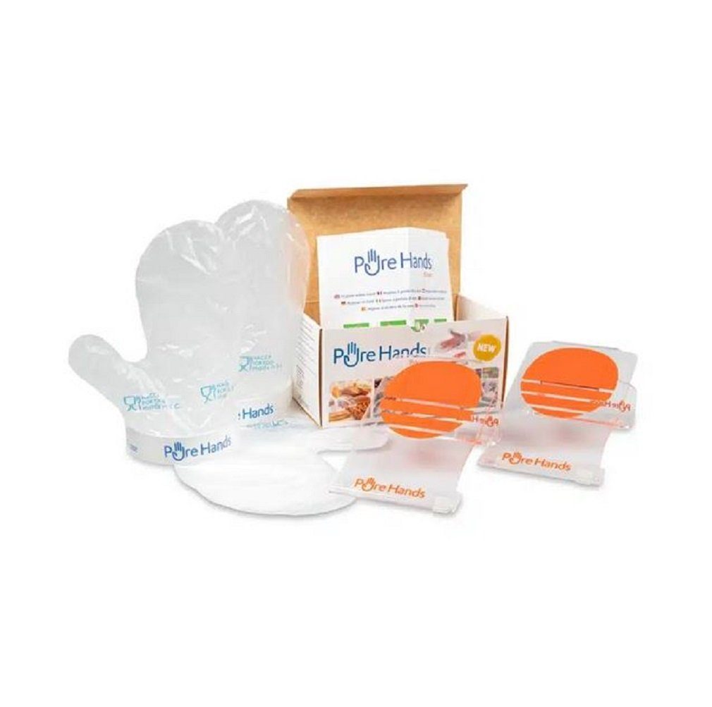 De Arbeitshandschuhe Pure Hands Kit Witte Tischmodell Handfrei-Anziehhilfe