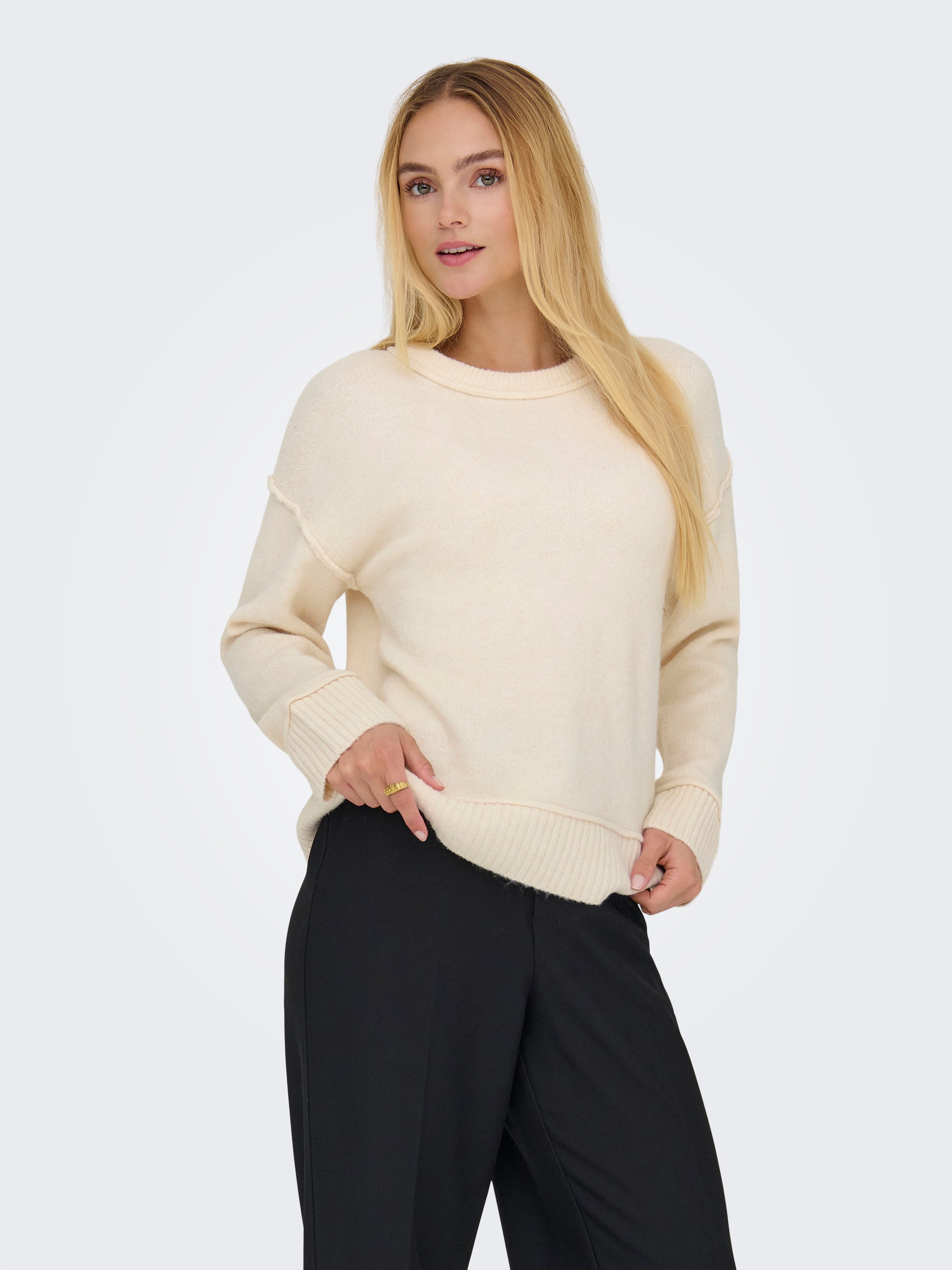 ONLY Strickpullover ONLHAZEL LS DETAIL O-NECK günstig online kaufen