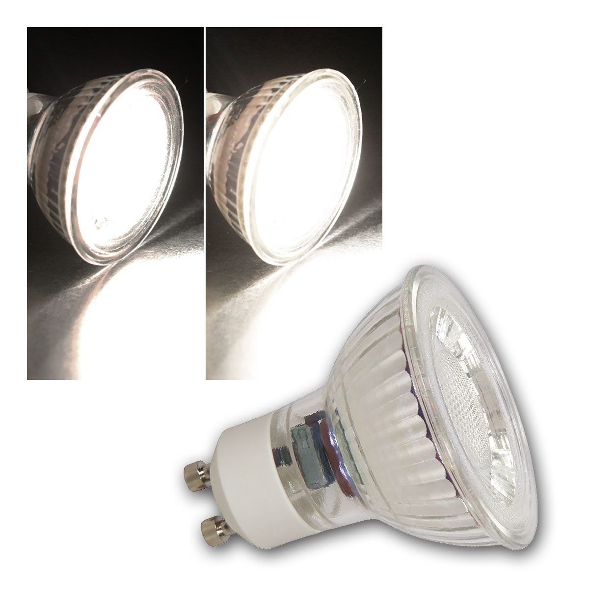 McShine LED-Leuchtmittel GU10 LED Strahler "MCOB dim" 5W 350lm neutweiß 36°, daylight/tageslichtweiß
