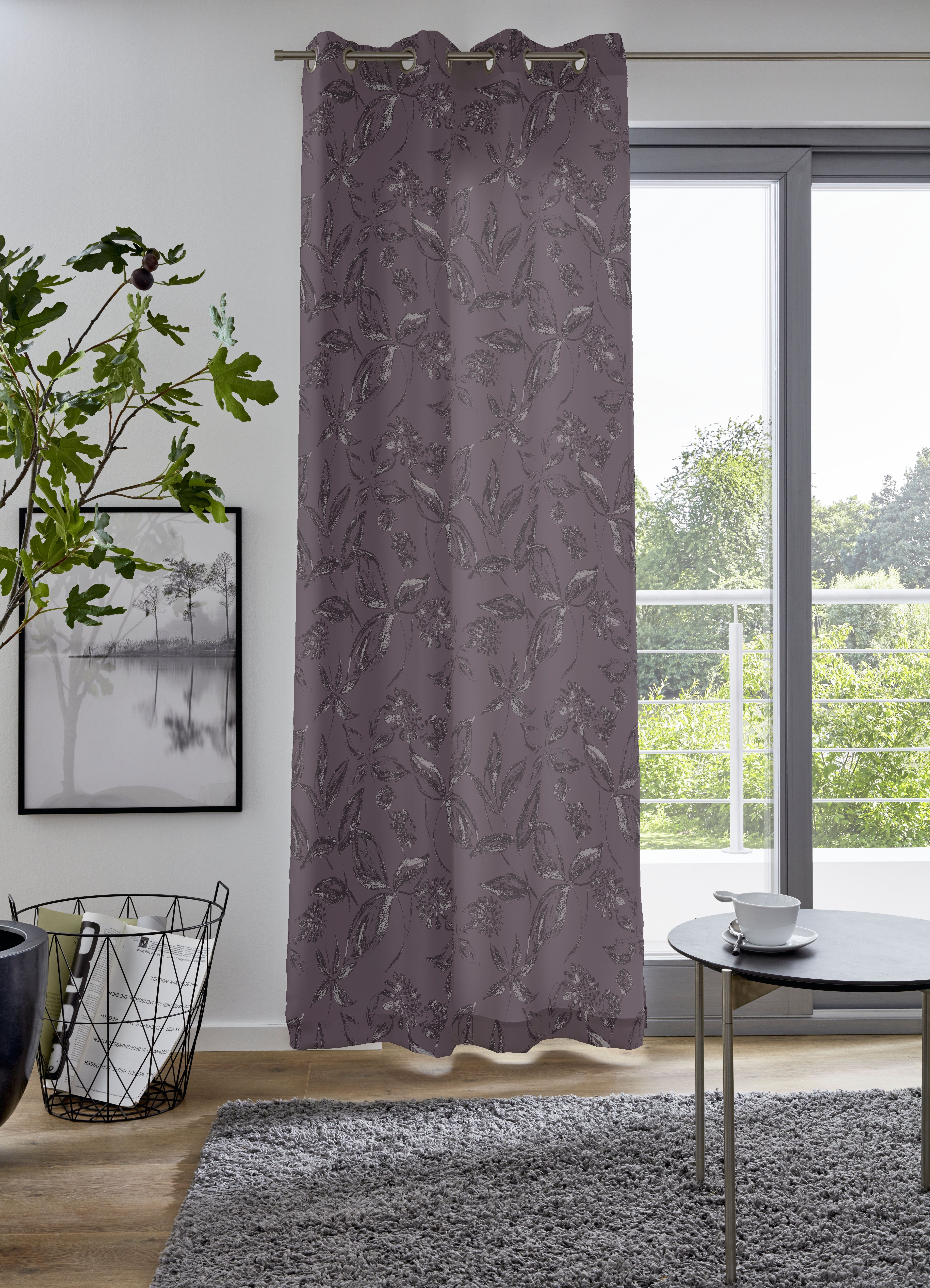 my home Vorhang FLOWER, Ösen (1 günstig online kaufen