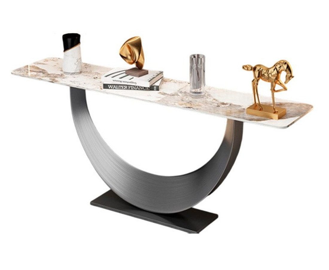 JVmoebel Konsolentisch Designer Luxus Modern Konsolentisch Edelstahl Design Silber (1-St., Konsolentisch), Made in Europa