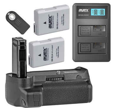 ayex Batteriegriff Batteriegriff Nikon D3400+IR-Fernauslöser+2 x EN-EL14 Akku+Ladegerät