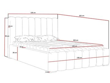 MARPUR Polsterbett NERO (Polsterbett mit Bettkasten und Kopfteil, Lattenrost, Füße, Anleitung)