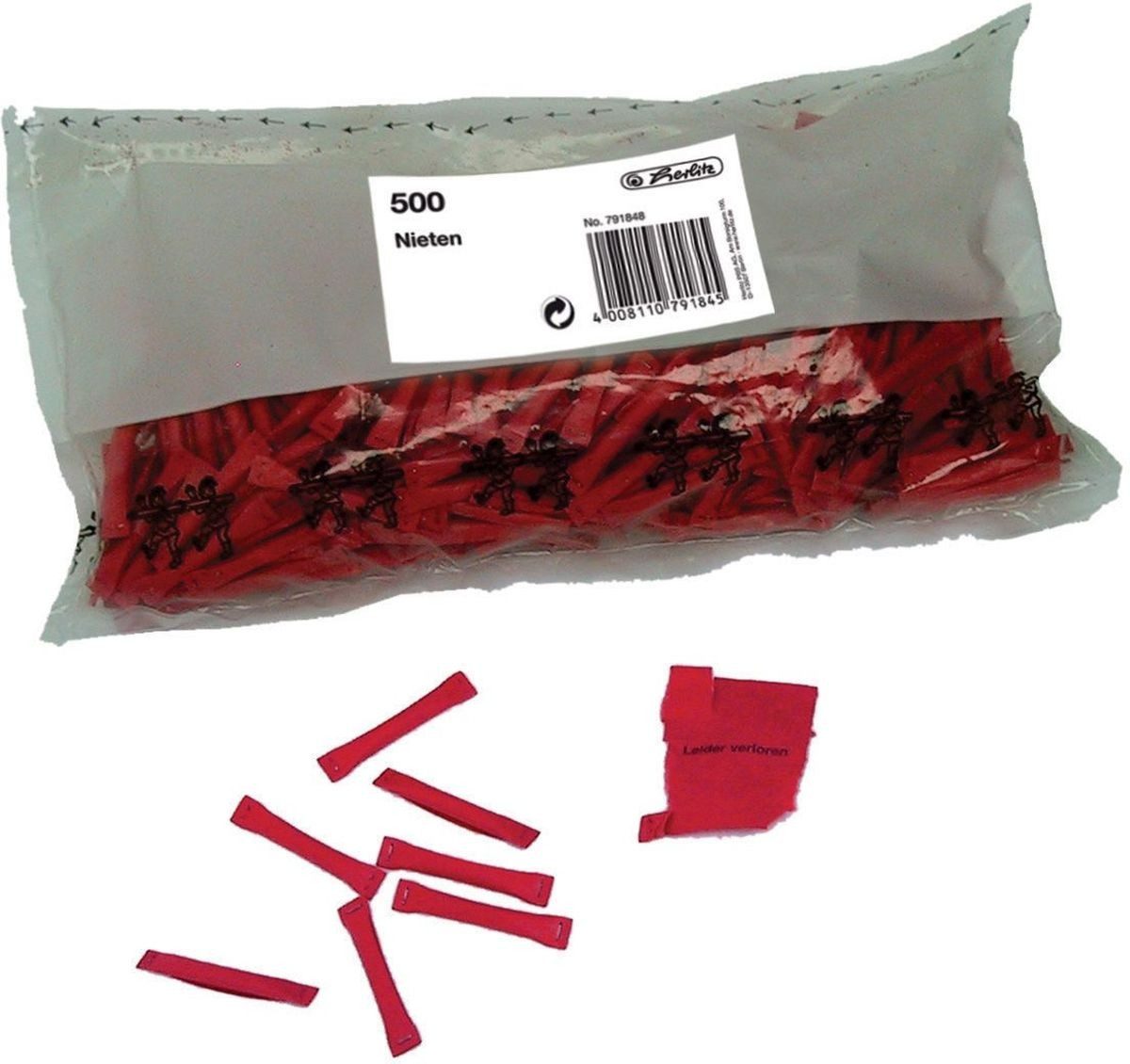Herlitz Formularblock Lose Nieten 'Leider verloren' rot VE=500 Stück