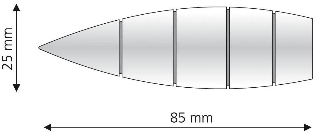 Gardinenstangen-Endstück Bullet Gardinen, (Set, 2-St), für Ø mit Rille, 16 Liedeco, mm Gardinenstangen