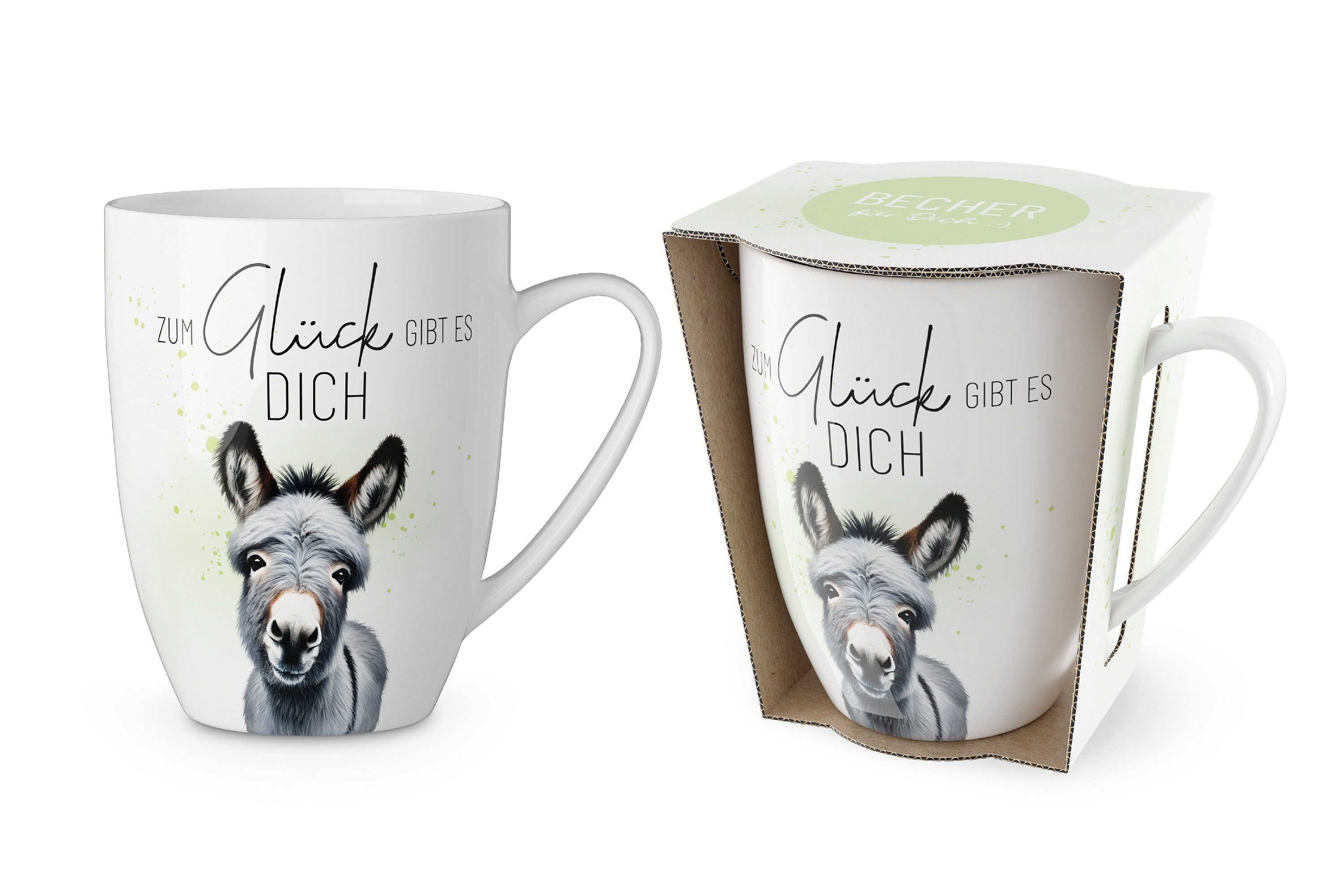 La Vida Tasse Kaffeetasse Tee Kaffee Tasse Becher 0,25l Geschenk la vida Esel, Material: Porzellan