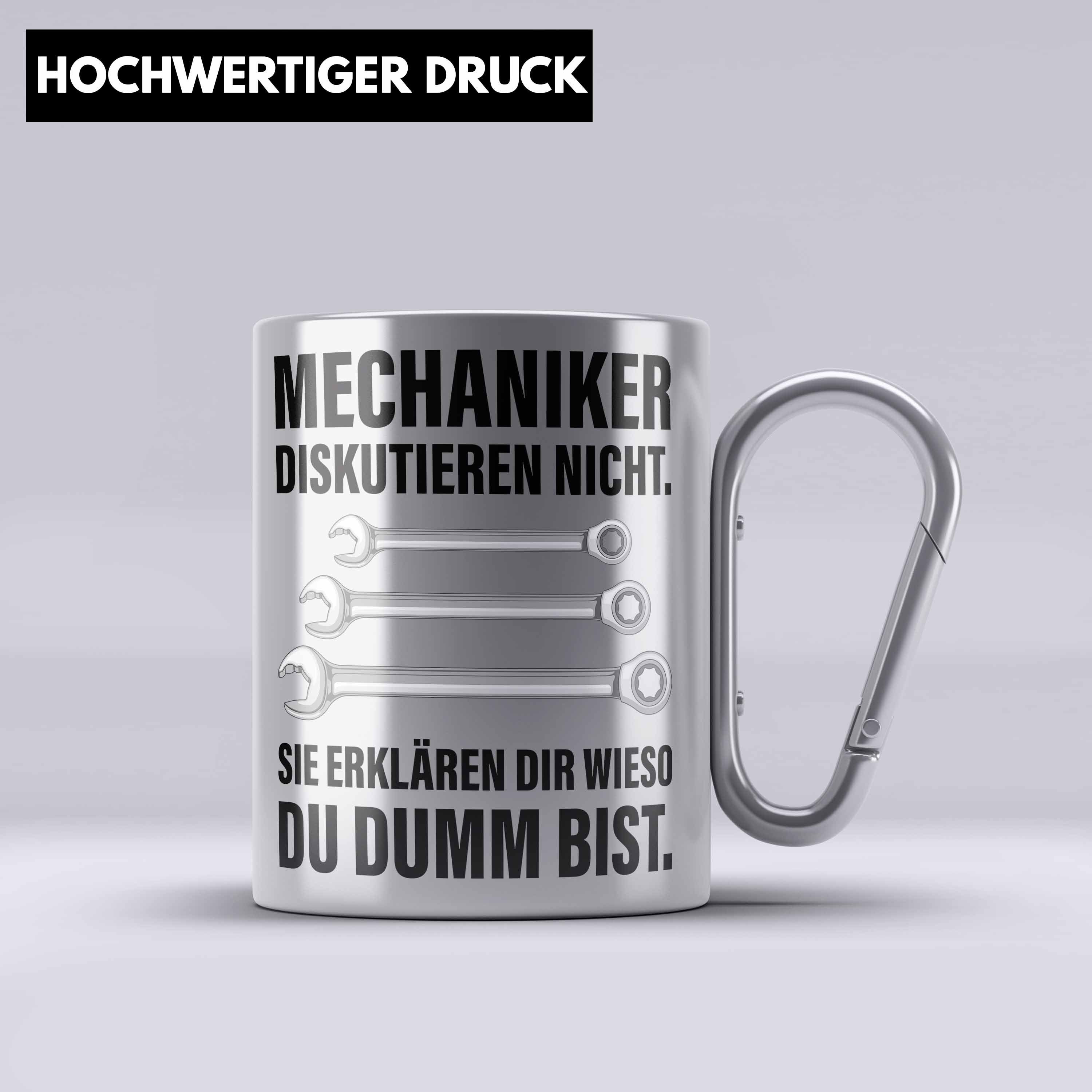 Trendation Thermotasse KFZ Mechaniker Geschenk Lustig Edelstahl Tasse Automechaniker Mechatro