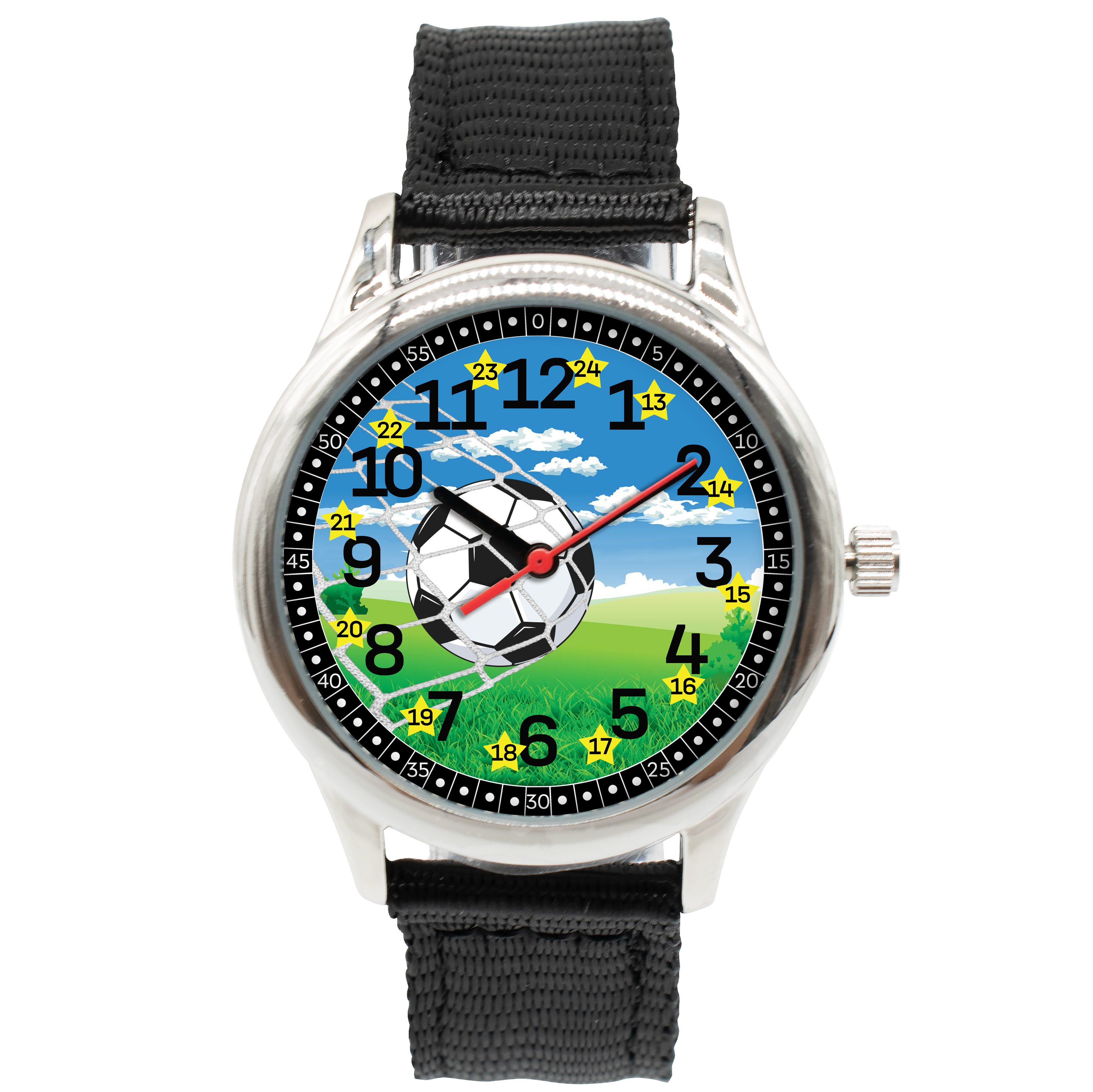 Quarzuhr Fußball Kinderuhr Analog Lernuhr Kinder Armbanduhr