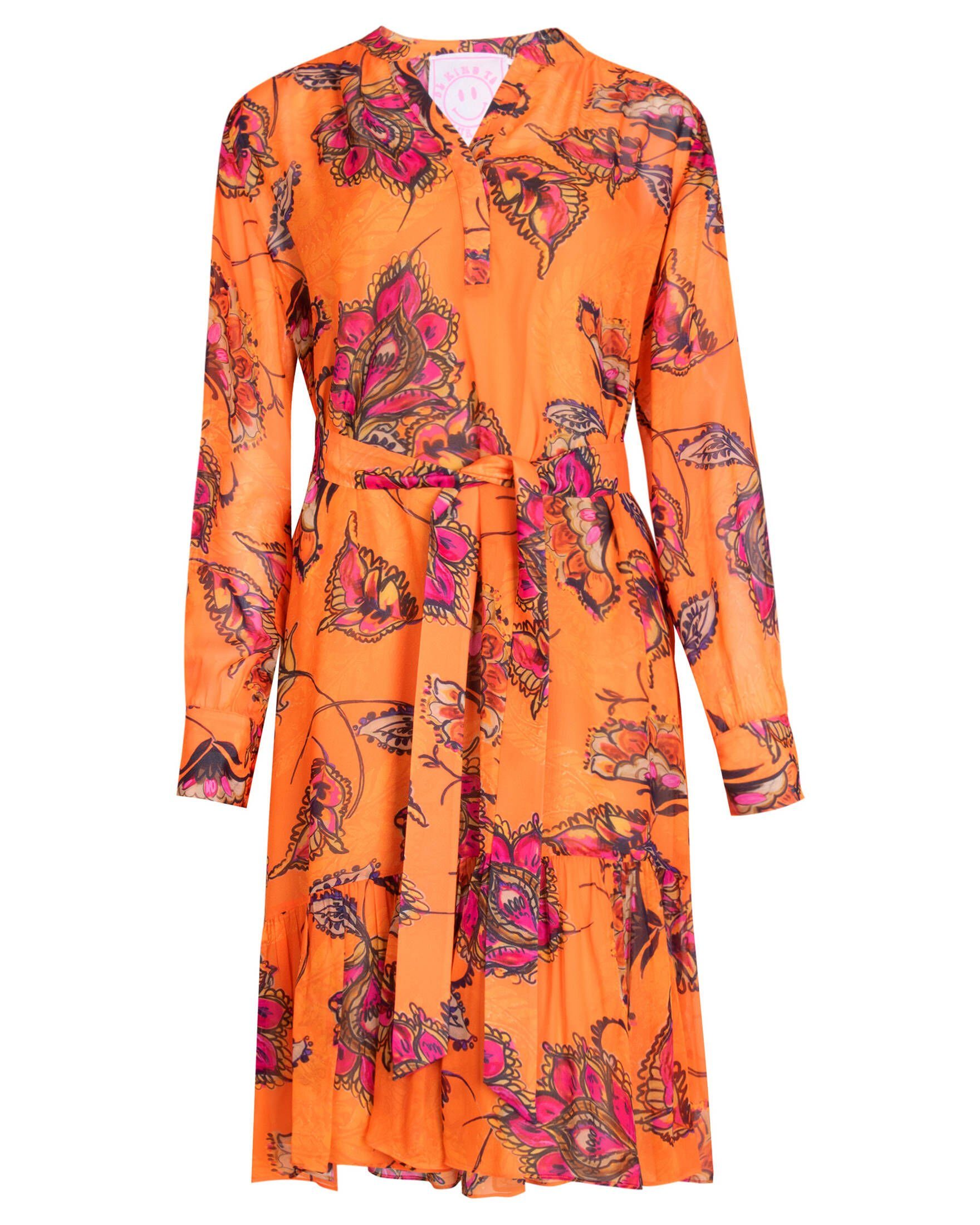 orange Blusenkleid ETJEL Kleid (33) (1-tlg) Lieblingsstück Damen