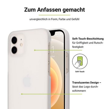 Artwizz Smartphone-Hülle Artwizz Rubber Clip - Schlanke Hardcase Schutzhülle mit Soft-Touch-Beschichtung für iPhone 12 mini, Transluzent
