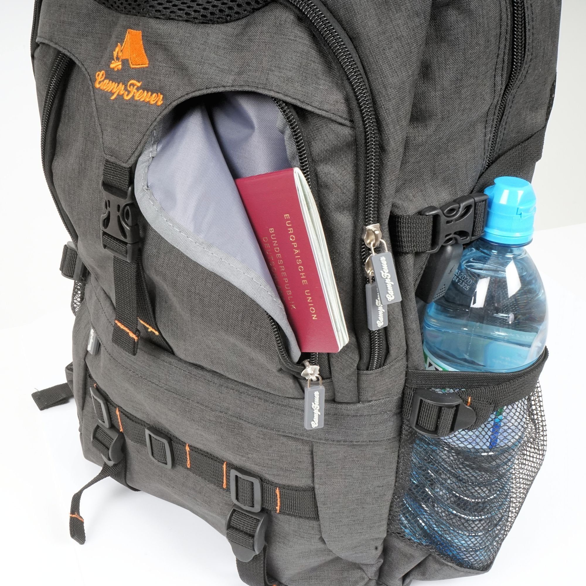 CampFeuer Notebookrucksack Laptop Zoll, Backpack 17 Schwarz, Business Notebook Rucksack