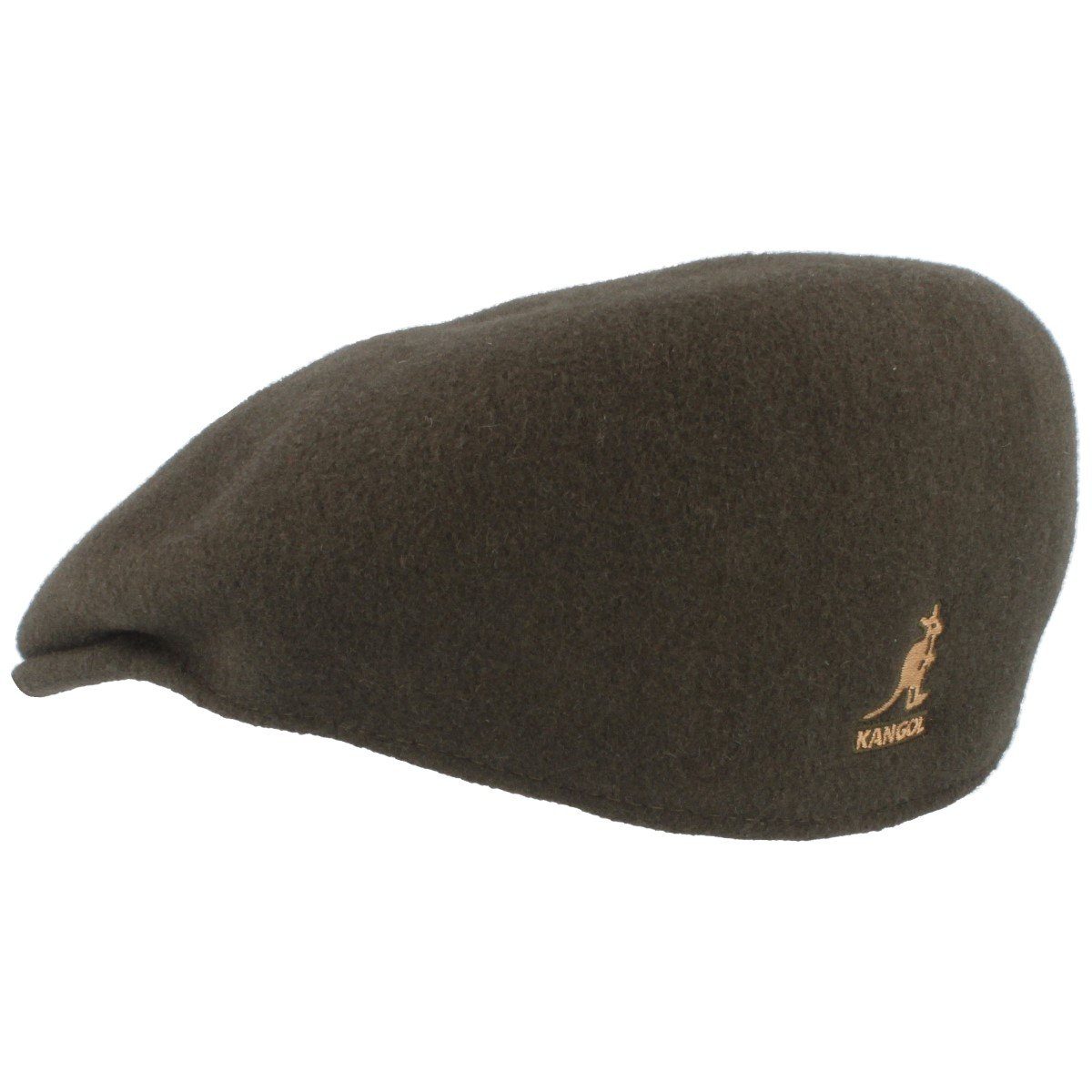 Dunkelgrün Wolle 504 aus / loden Cap Kangol Schiebermütze