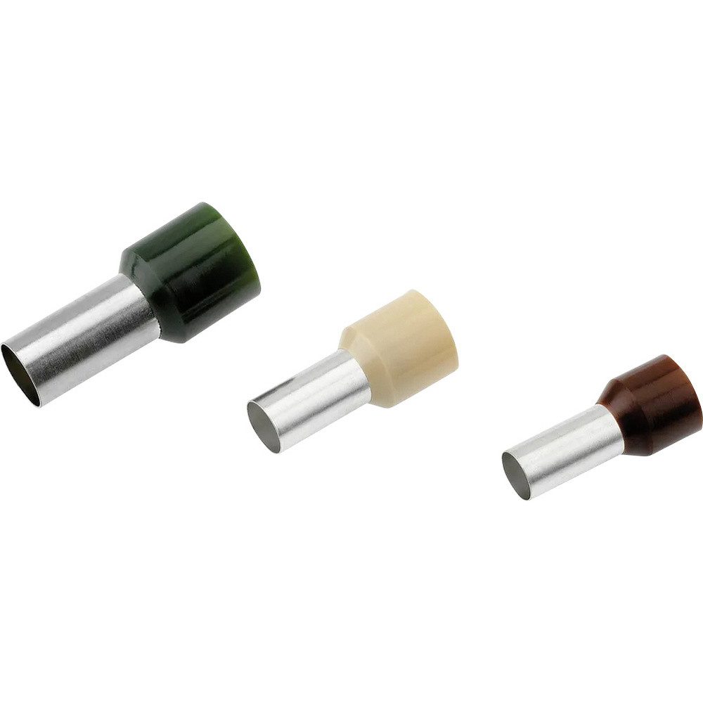 Cimco Aderendhülsen Cimco 187128 Aderendhülse 6 mm² Teilisoliert Grün 100 St., Isol. Aderendh. 6,0mm² x 12mm,grün