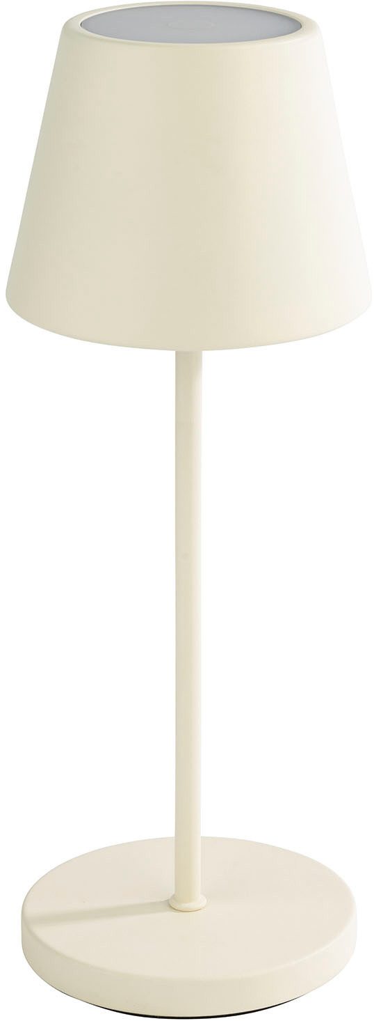 APS LED Tischleuchte "MERLE" Kabellose USB-C Tischleuchte, CCT - über Fernbedienung, USB-Ladefunktion, LED fest integriert, warmweiß - kaltweiß, Spritzwasssergeschützt IP 54, inkl. Dockinstation und Fernbedienung