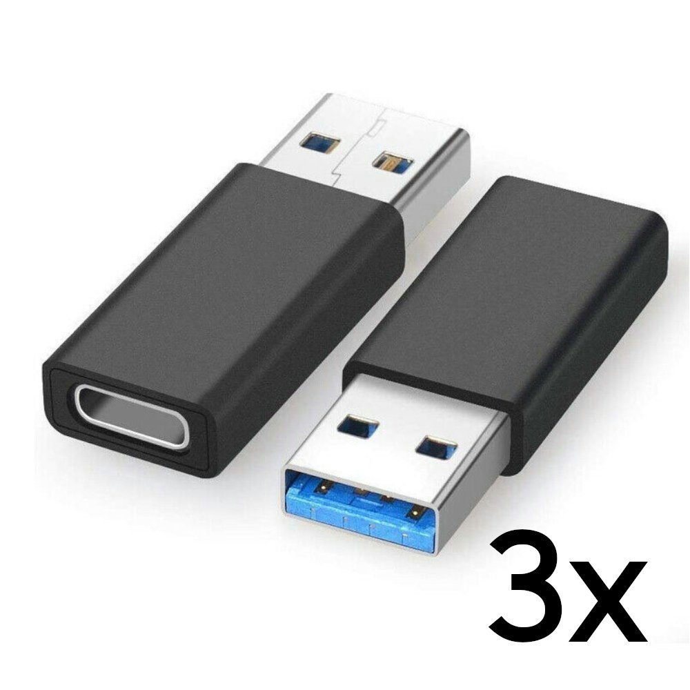 TradeNation USB Adapter Stecker USB C OTG Ladeadapter Konverter USB A auf USB C Smartphone-Adapter USB 3.0 Typ A zu USB-C, Plug and Play OTG USB 3.0