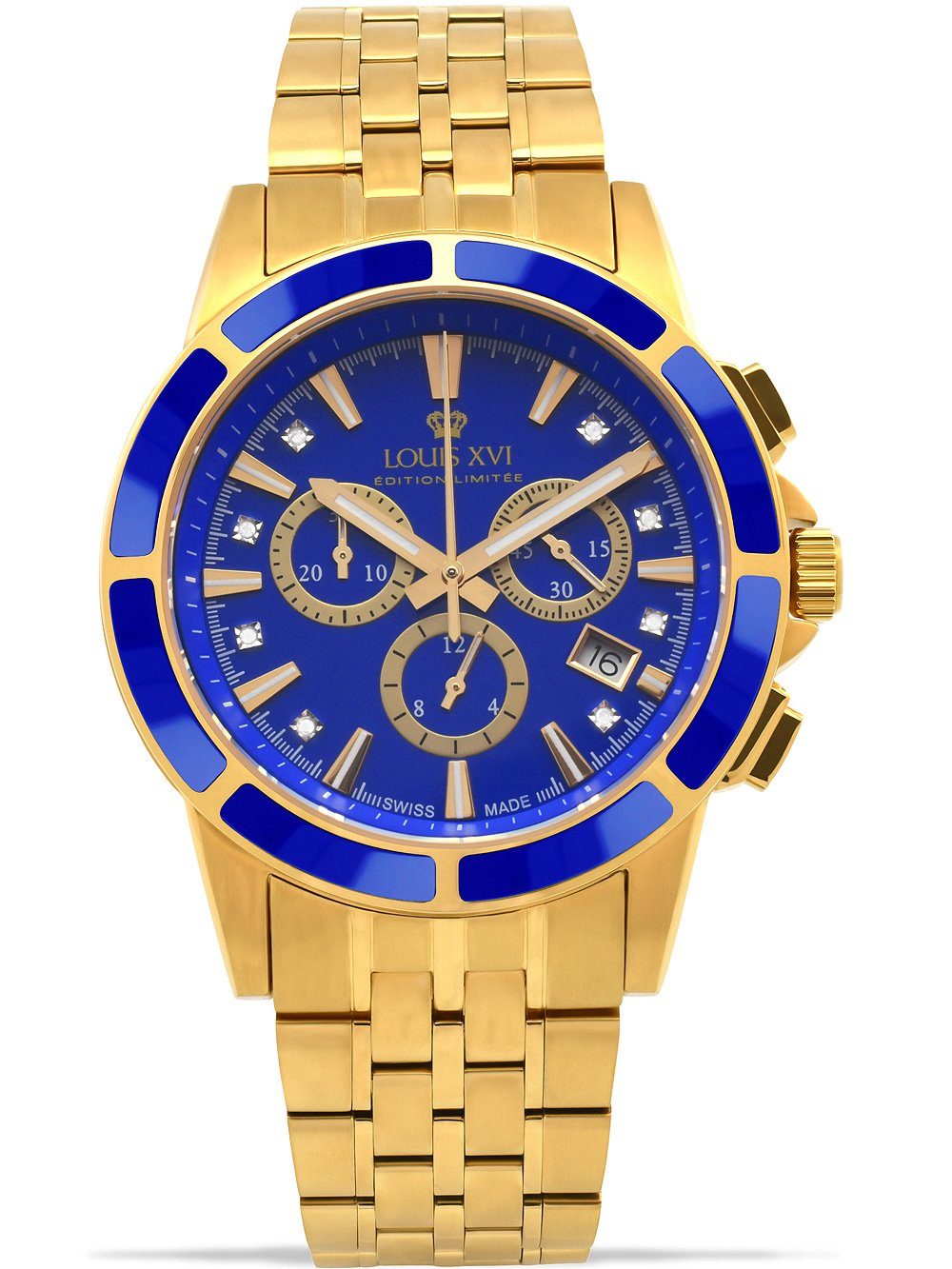 LOUIS XVI Quarzuhr Louis XVI LXVI1105 Majesté Chronograph Herrenuhr 43mm 5ATM Louis XVI LXVI1105 Majesté Chronograph Herrenuhr 43mm 5ATM